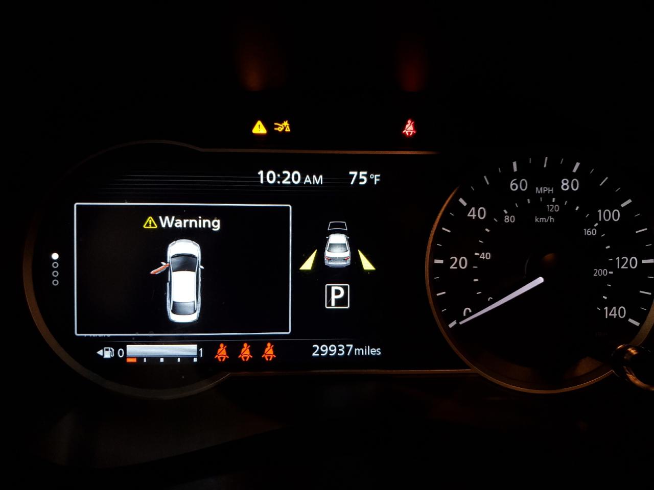2025 Nissan Versa Gray vin: 3N1CN8EV6SL842495 Damage: Warning - Rear Parking Aid, On, Unacceptable