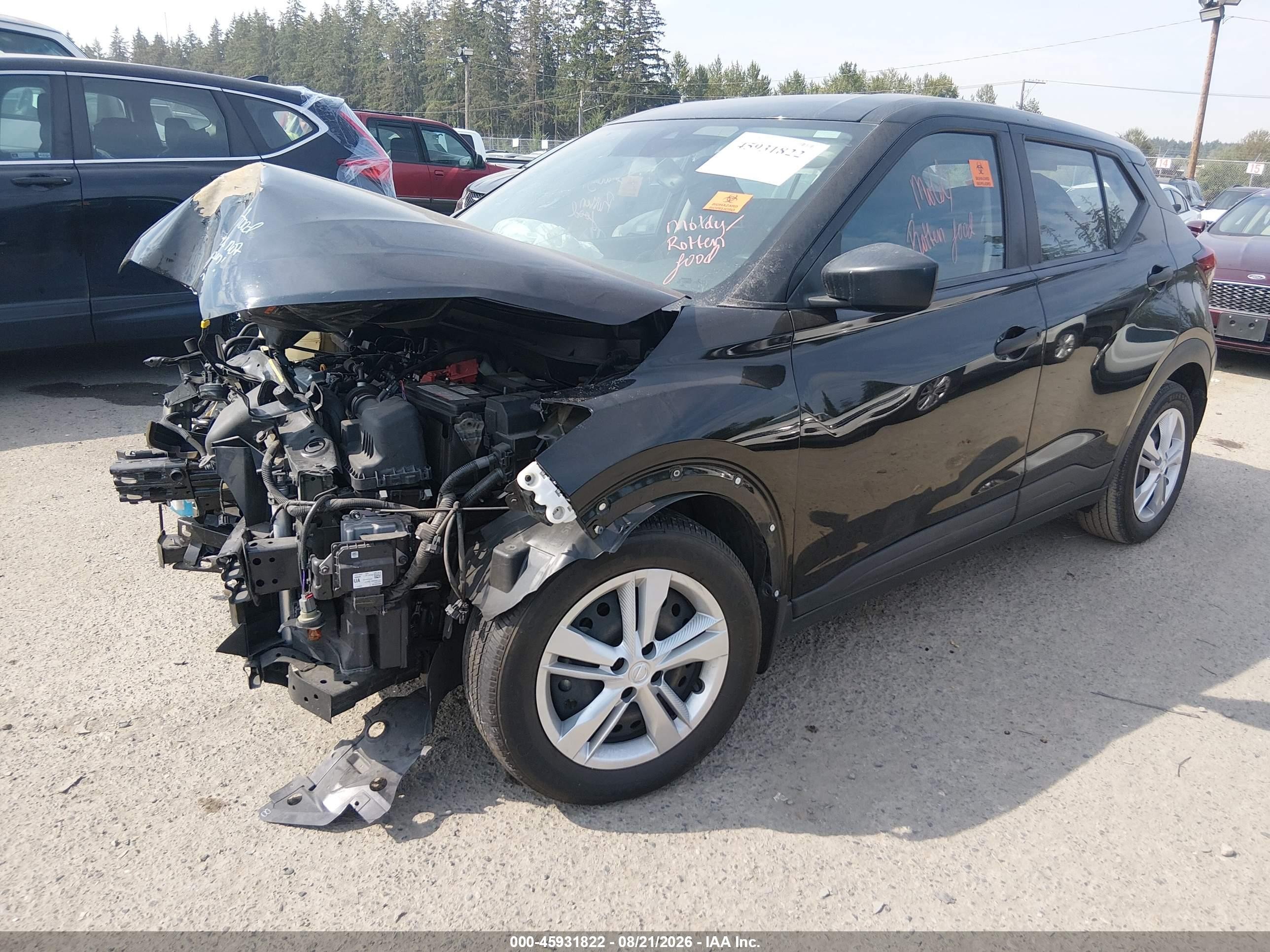 2023 Nissan Kicks S Xtronic Cvt Black vin: 3N1CP5BV1PL505821