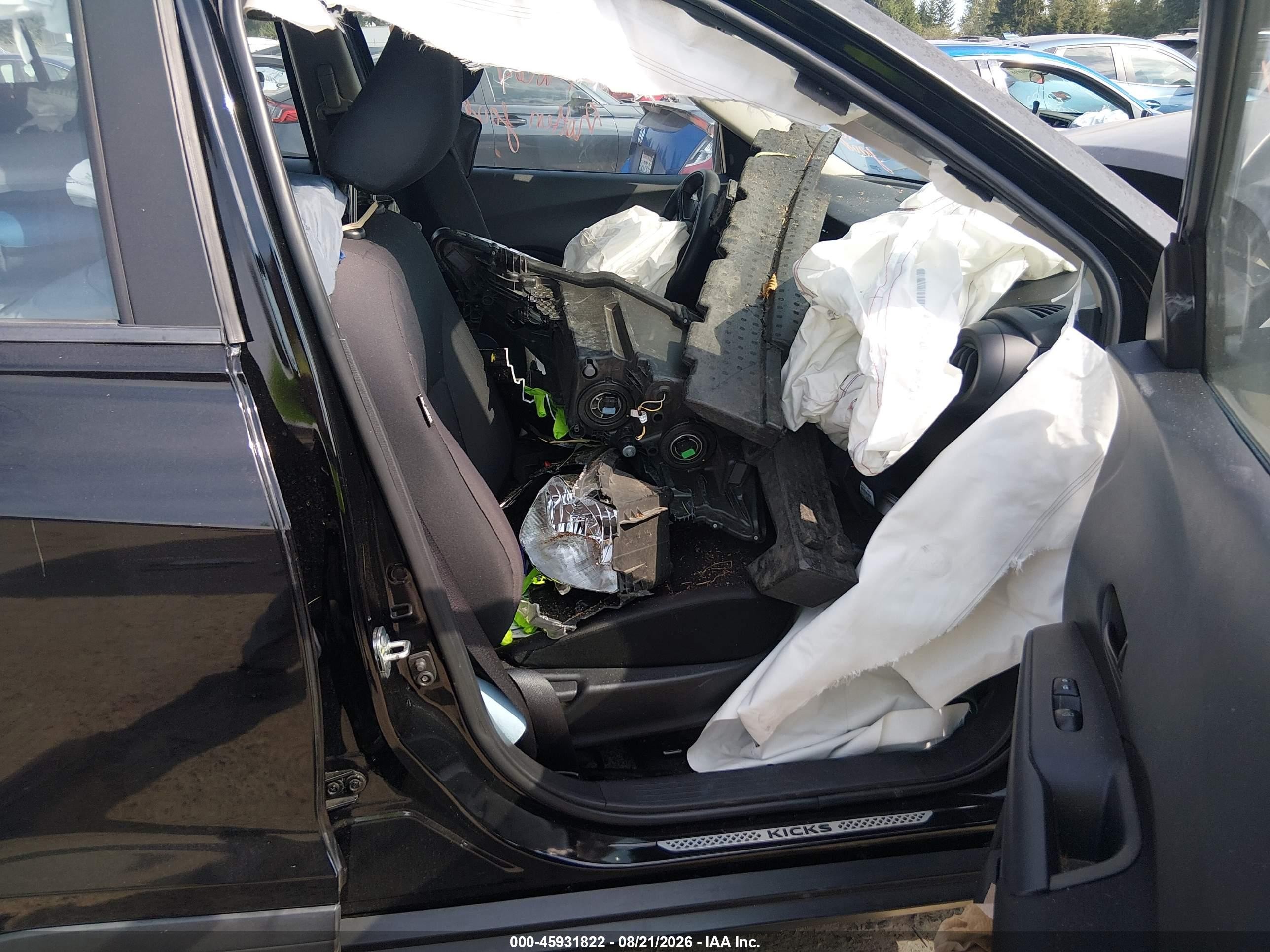 2023 Nissan Kicks S Xtronic Cvt Black vin: 3N1CP5BV1PL505821