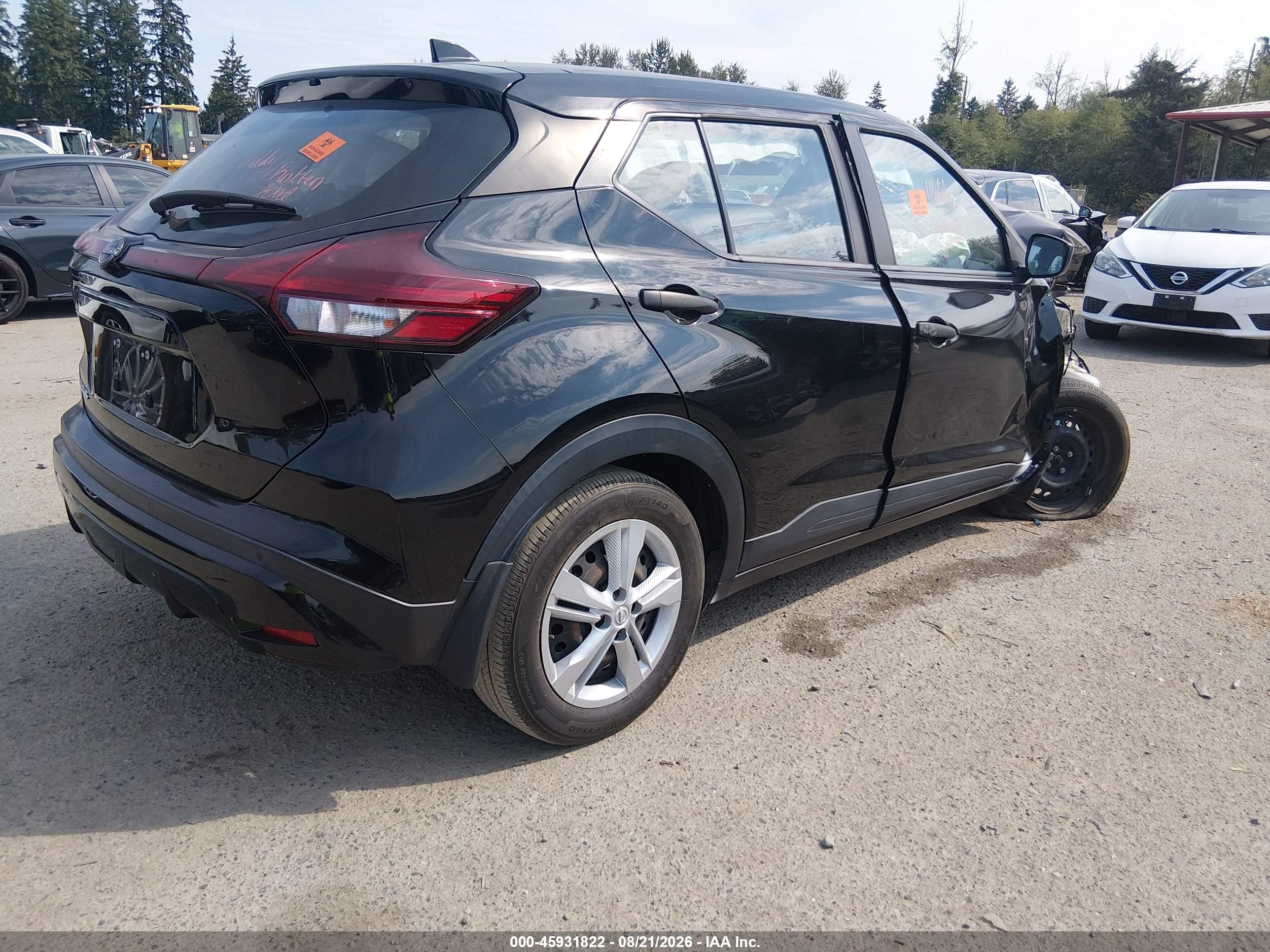 2023 Nissan Kicks S Xtronic Cvt Black vin: 3N1CP5BV1PL505821