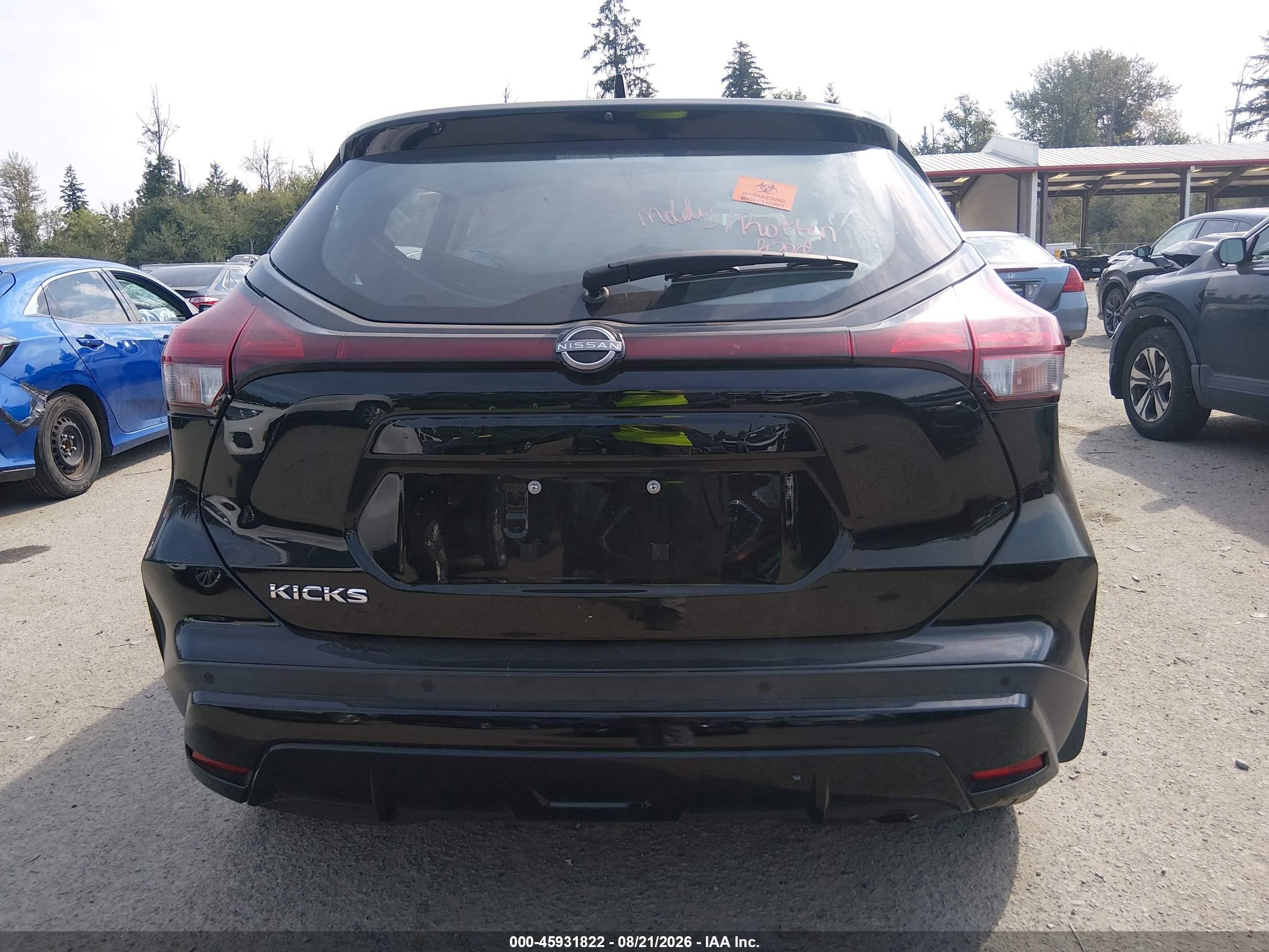 2023 Nissan Kicks S Xtronic Cvt Black vin: 3N1CP5BV1PL505821