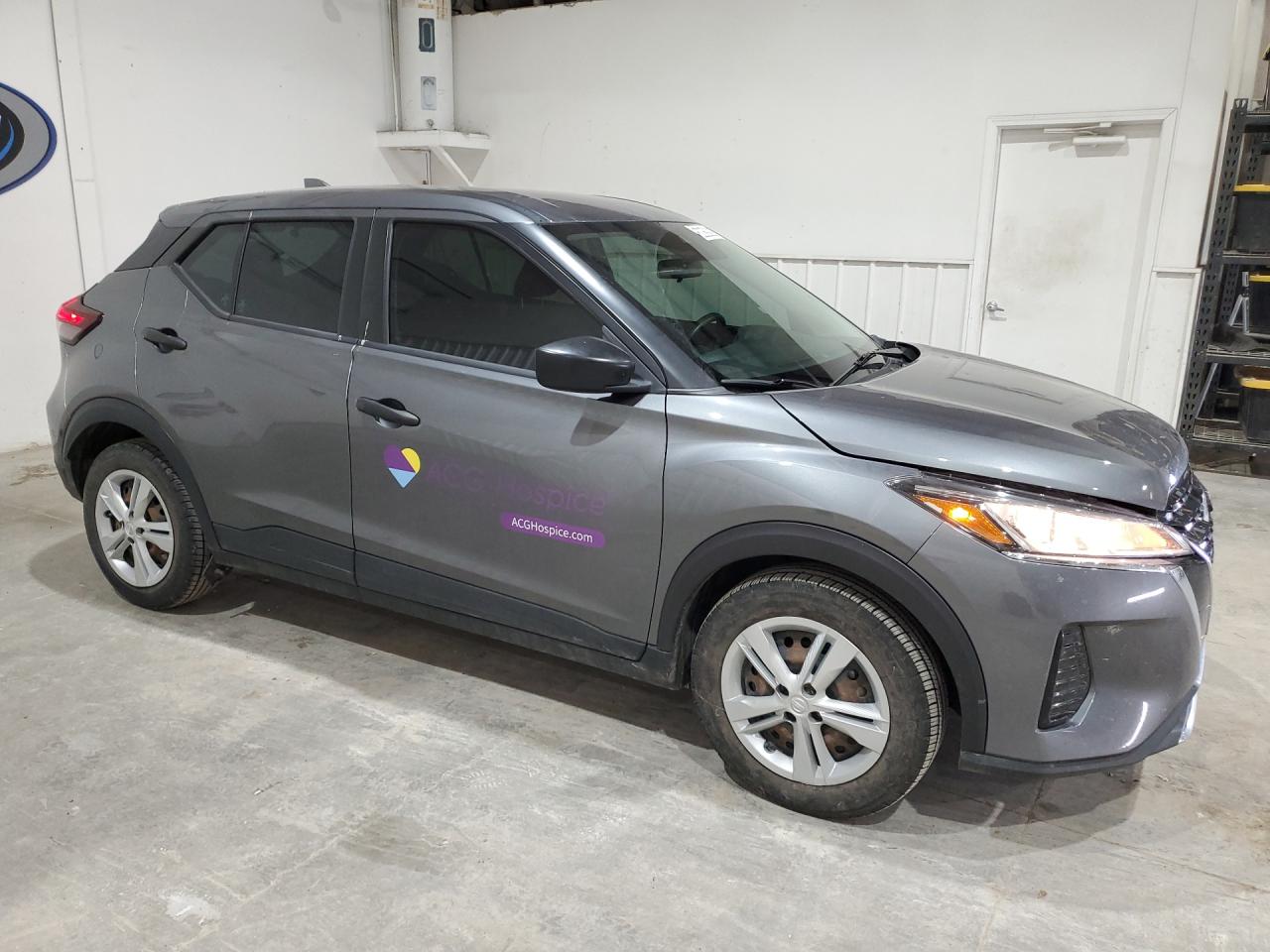 2023 Nissan Kicks S Charcoal vin: 3N1CP5BV3PL468030 Damage: Overall Vehicle, De-Identify, Removal Required