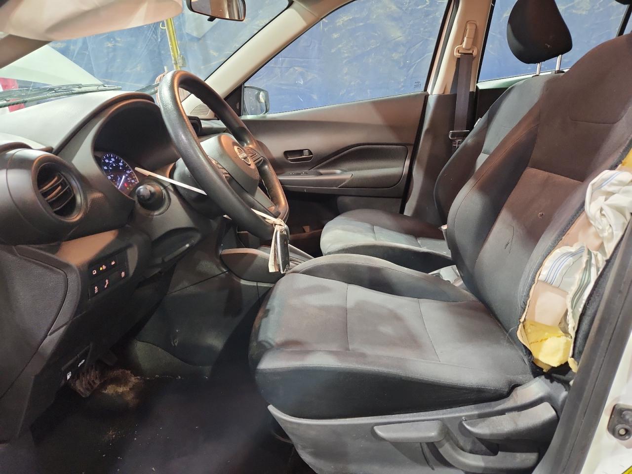 2023 Nissan Kicks S White vin: 3N1CP5BV3PL520420 Damage: Lf Seat Air Bag, Deployed, Replacement Required