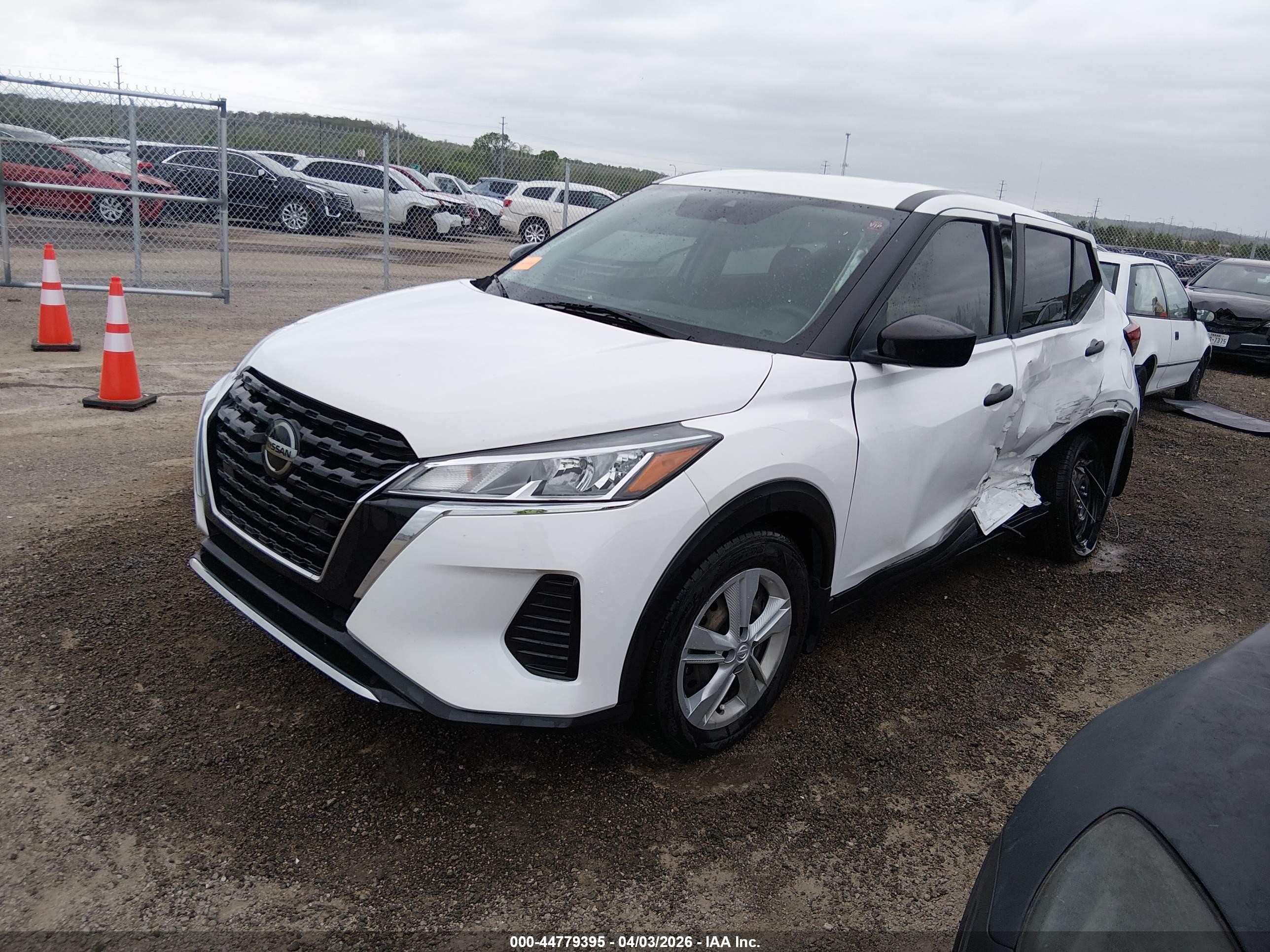 2021 Nissan Kicks S Xtronic Cvt White vin: 3N1CP5BV6ML564536