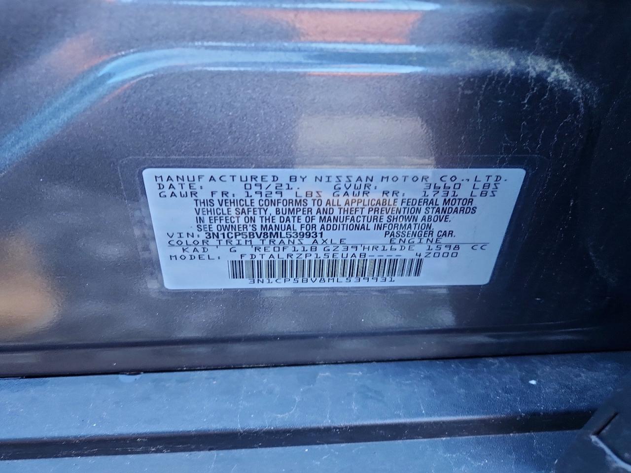 2021 Nissan Kicks S Gray vin: 3N1CP5BV8ML539931