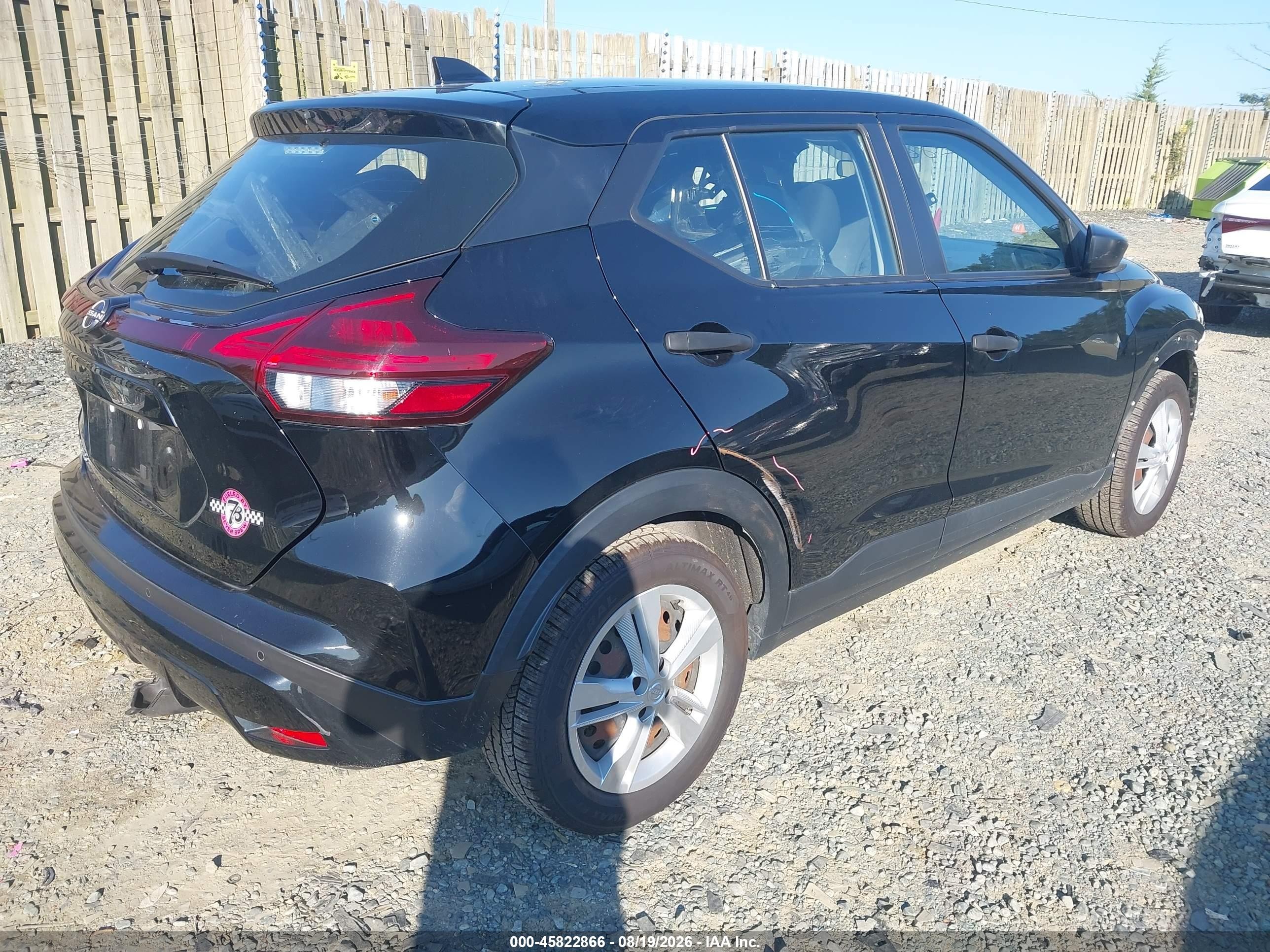 2022 Nissan Kicks S Xtronic Cvt Black vin: 3N1CP5BV8NL503528