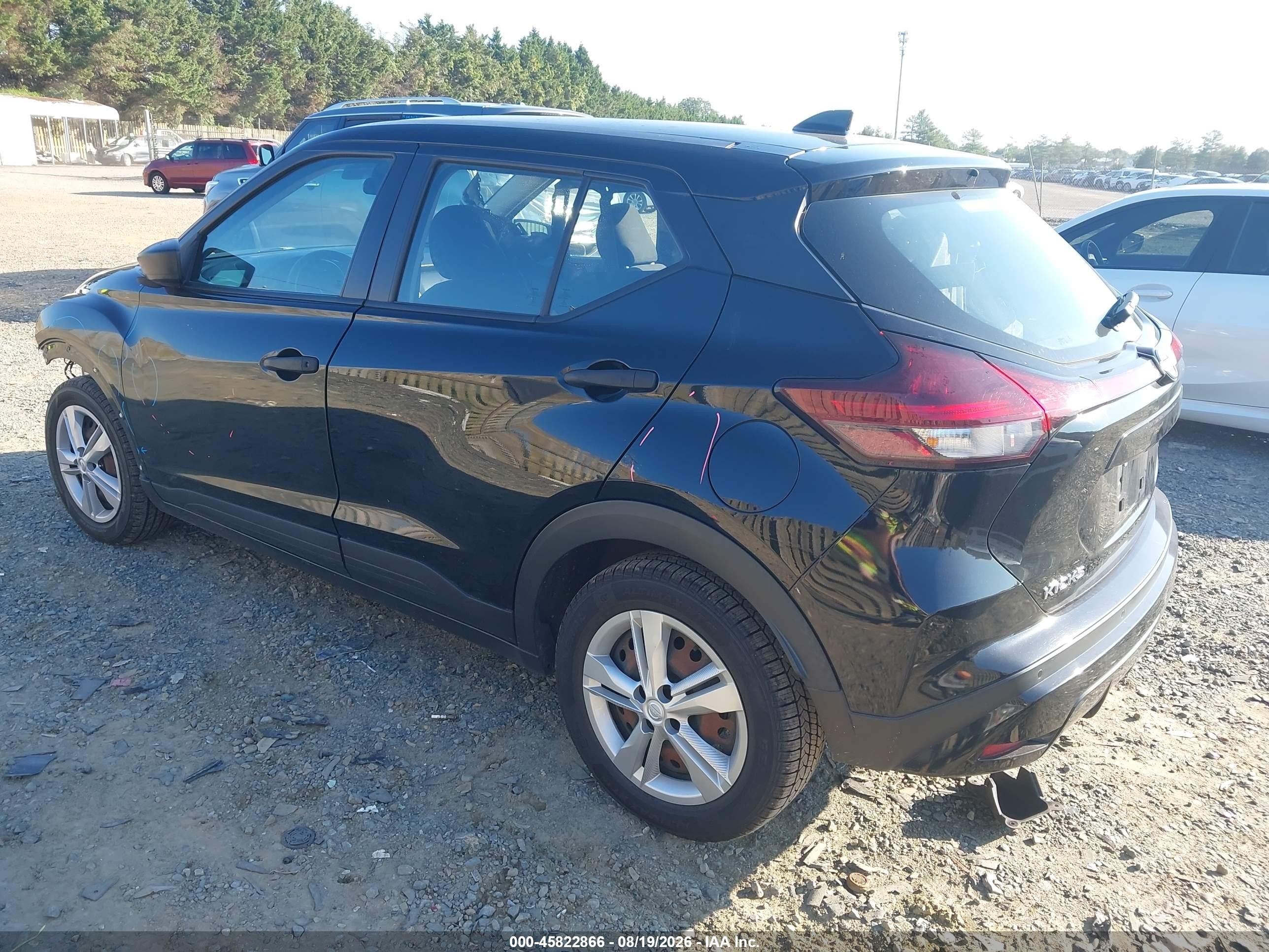 2022 Nissan Kicks S Xtronic Cvt Black vin: 3N1CP5BV8NL503528