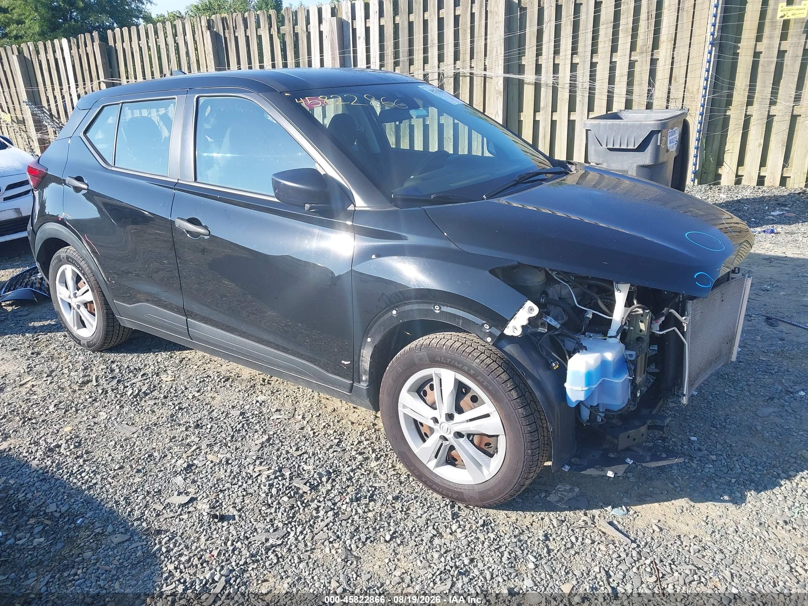 2022 Nissan Kicks S Xtronic Cvt Black vin: 3N1CP5BV8NL503528