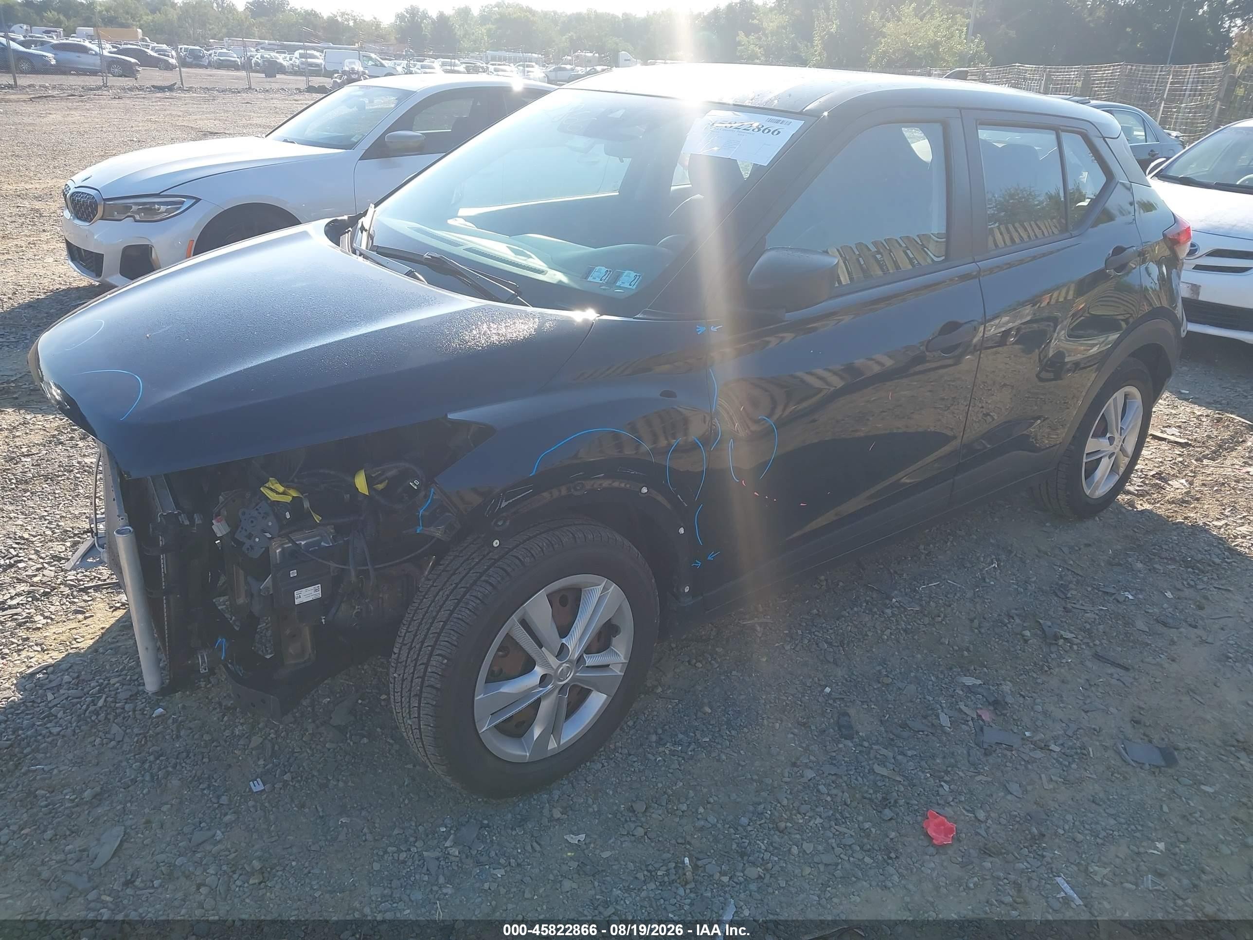 2022 Nissan Kicks S Xtronic Cvt Black vin: 3N1CP5BV8NL503528
