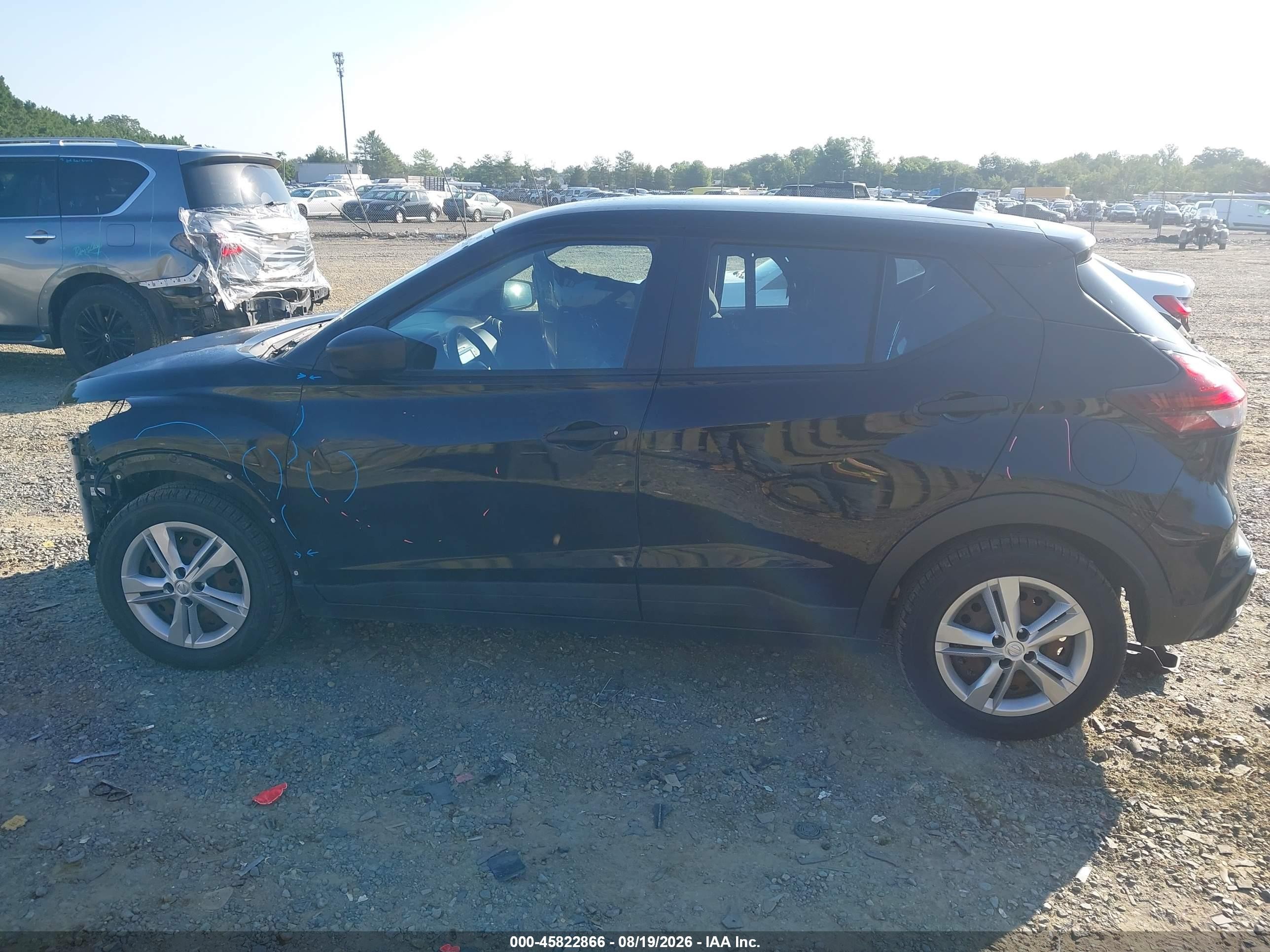 2022 Nissan Kicks S Xtronic Cvt Black vin: 3N1CP5BV8NL503528
