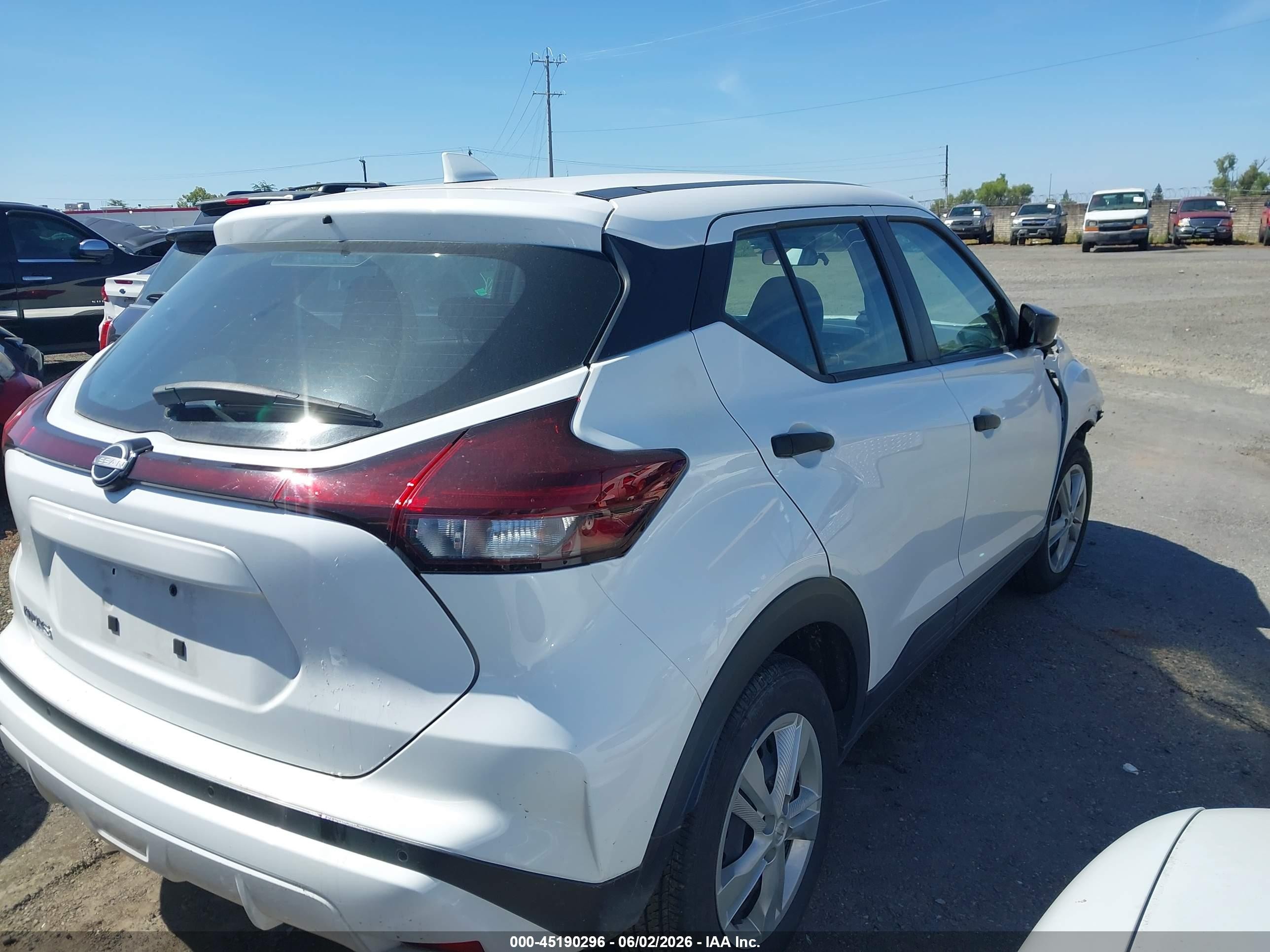2023 Nissan Kicks S Xtronic Cvt White vin: 3N1CP5BV8PL514807