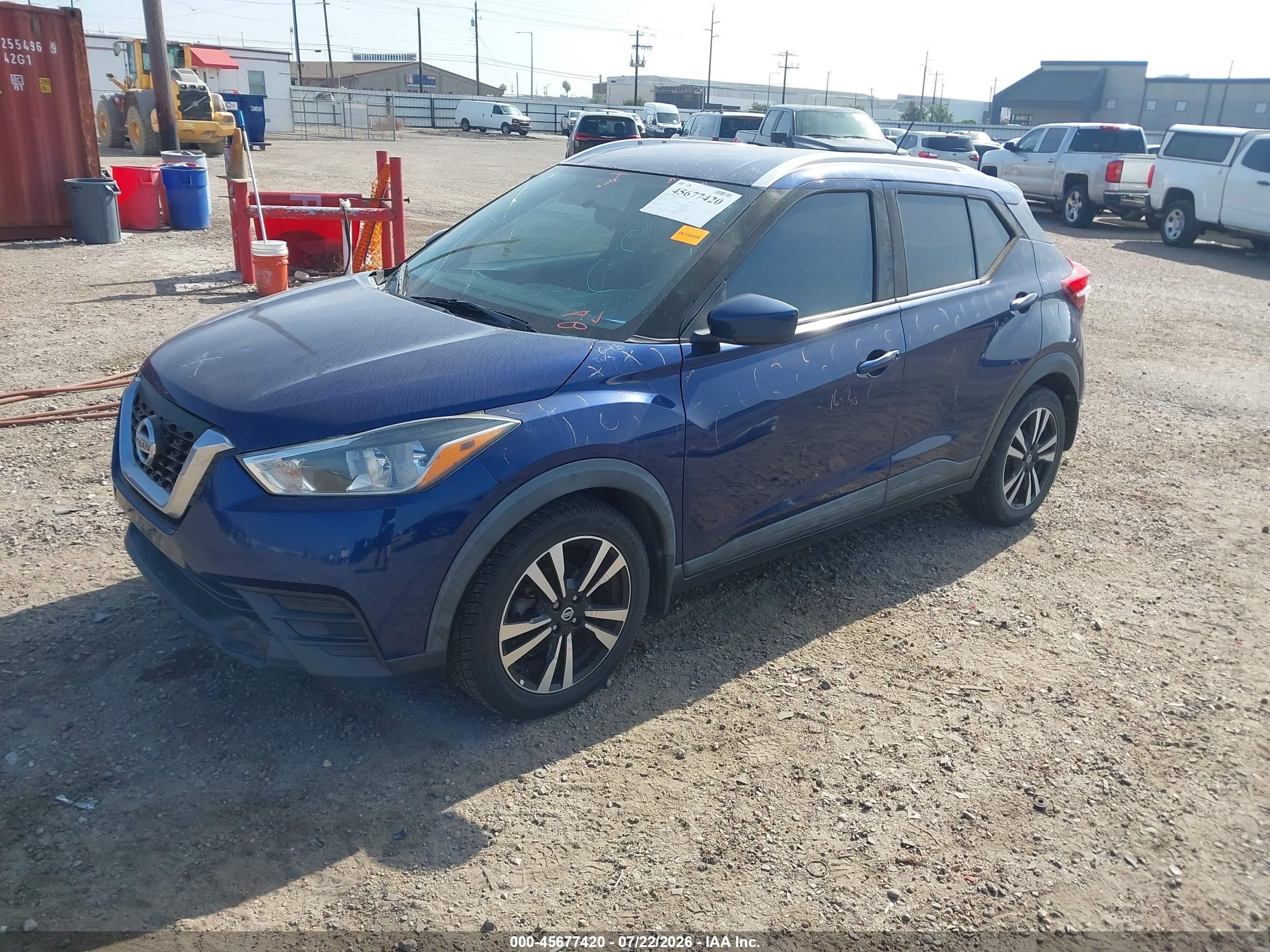 2018 Nissan Kicks Sv Blue vin: 3N1CP5CU8JL543818