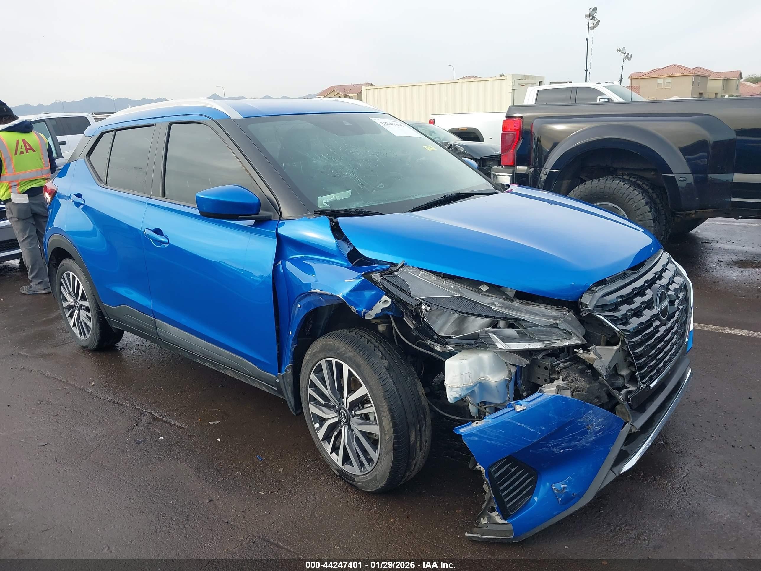 2022 Nissan Kicks Sv Xtronic Cvt Blue vin: 3N1CP5CV0NL481474