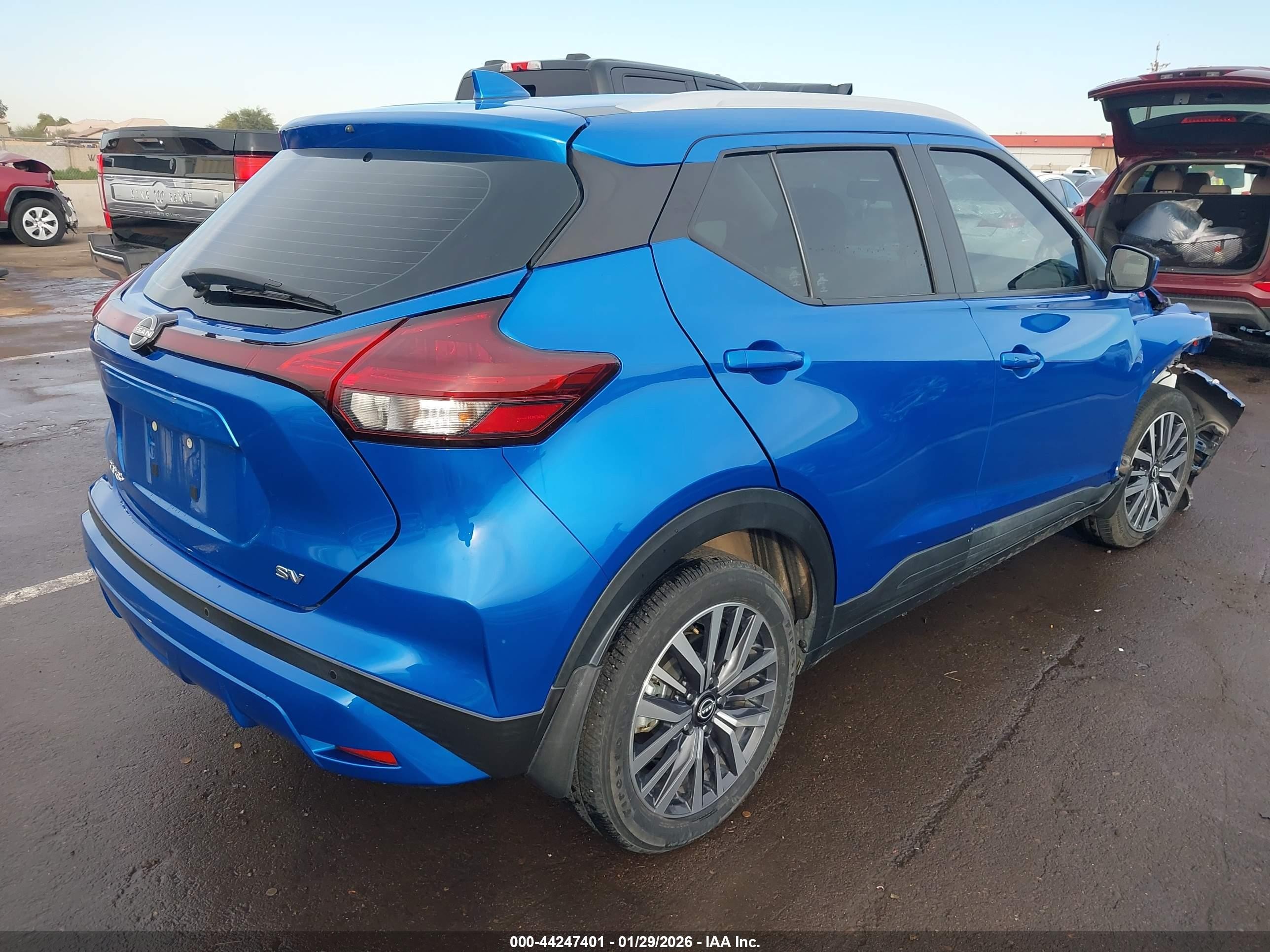 2022 Nissan Kicks Sv Xtronic Cvt Blue vin: 3N1CP5CV0NL481474