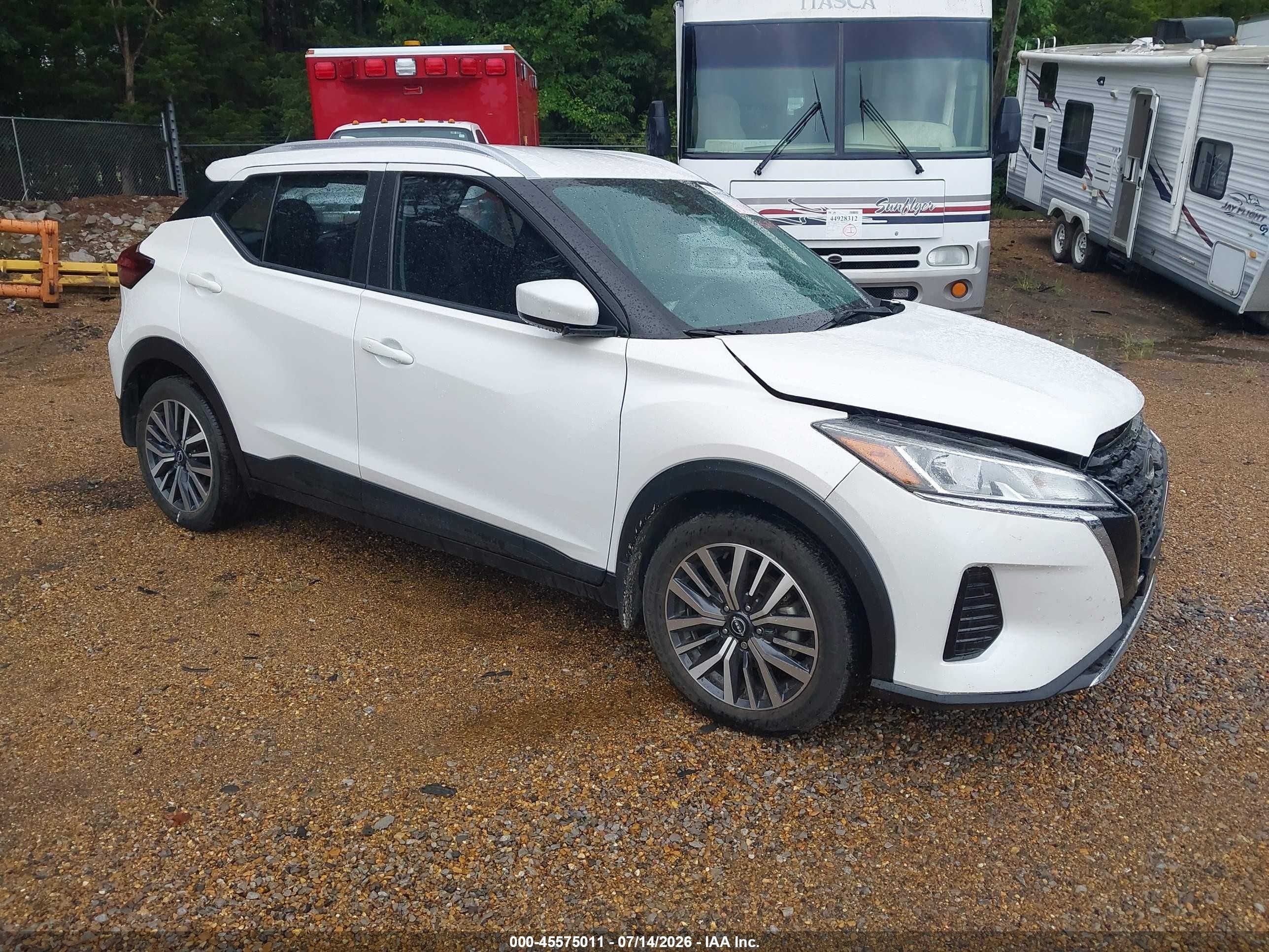 2022 Nissan Kicks Sv Xtronic Cvt White vin: 3N1CP5CV4NL518641