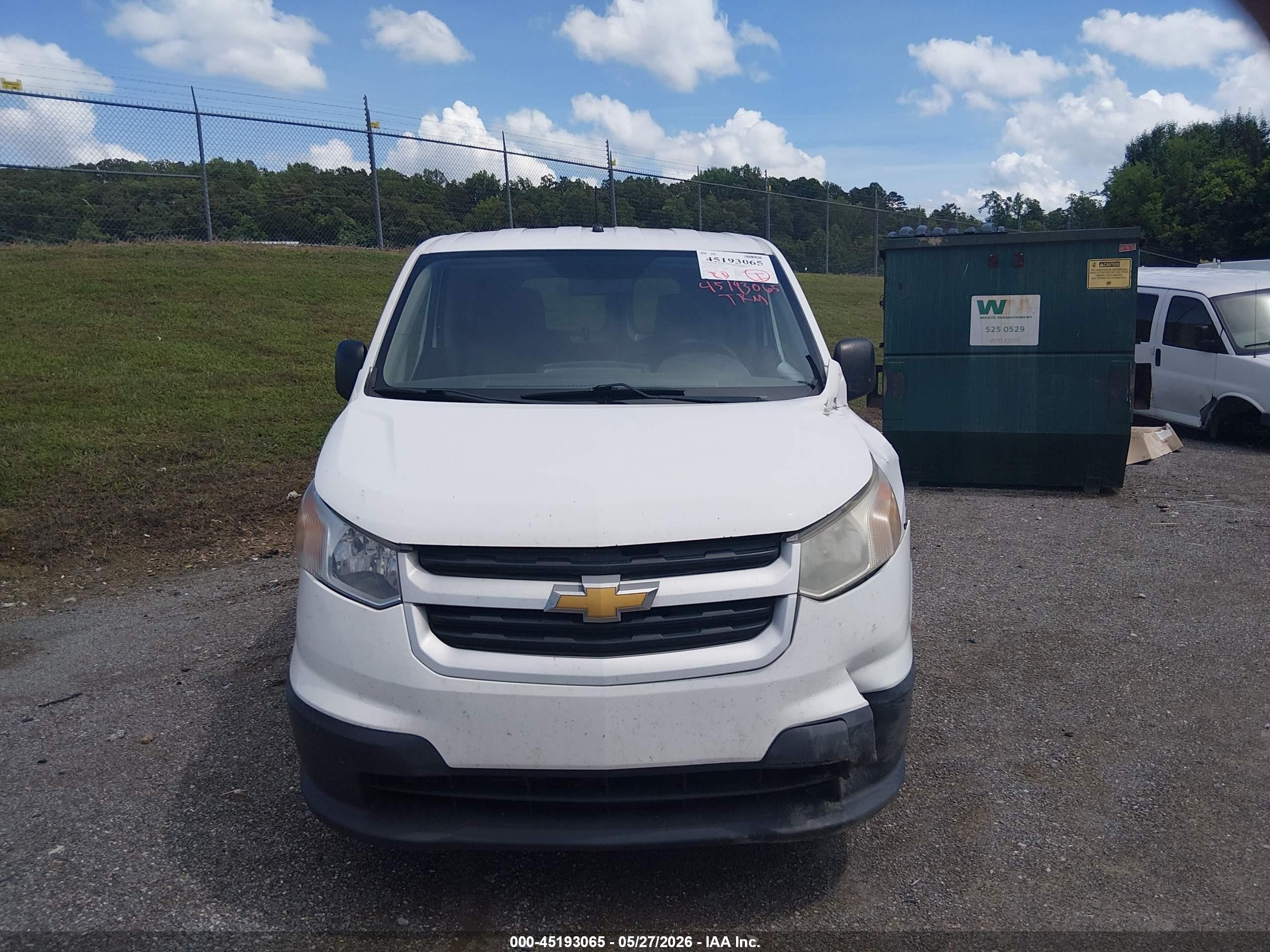 2015 Chevrolet City Express 1lt White vin: 3N63M0ZN3FK722206