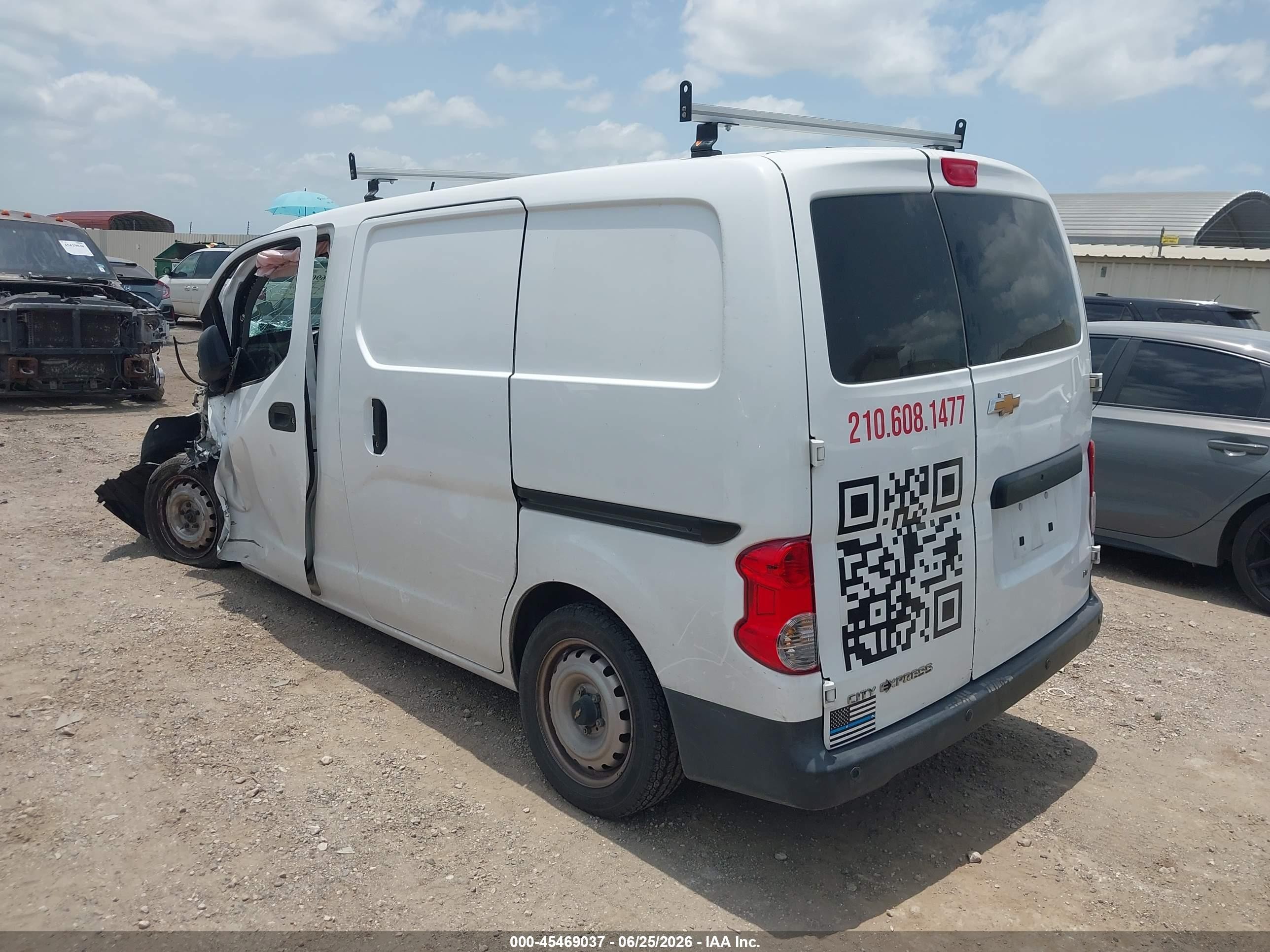 2015 Chevrolet City Express 1lt White vin: 3N63M0ZN5FK734874