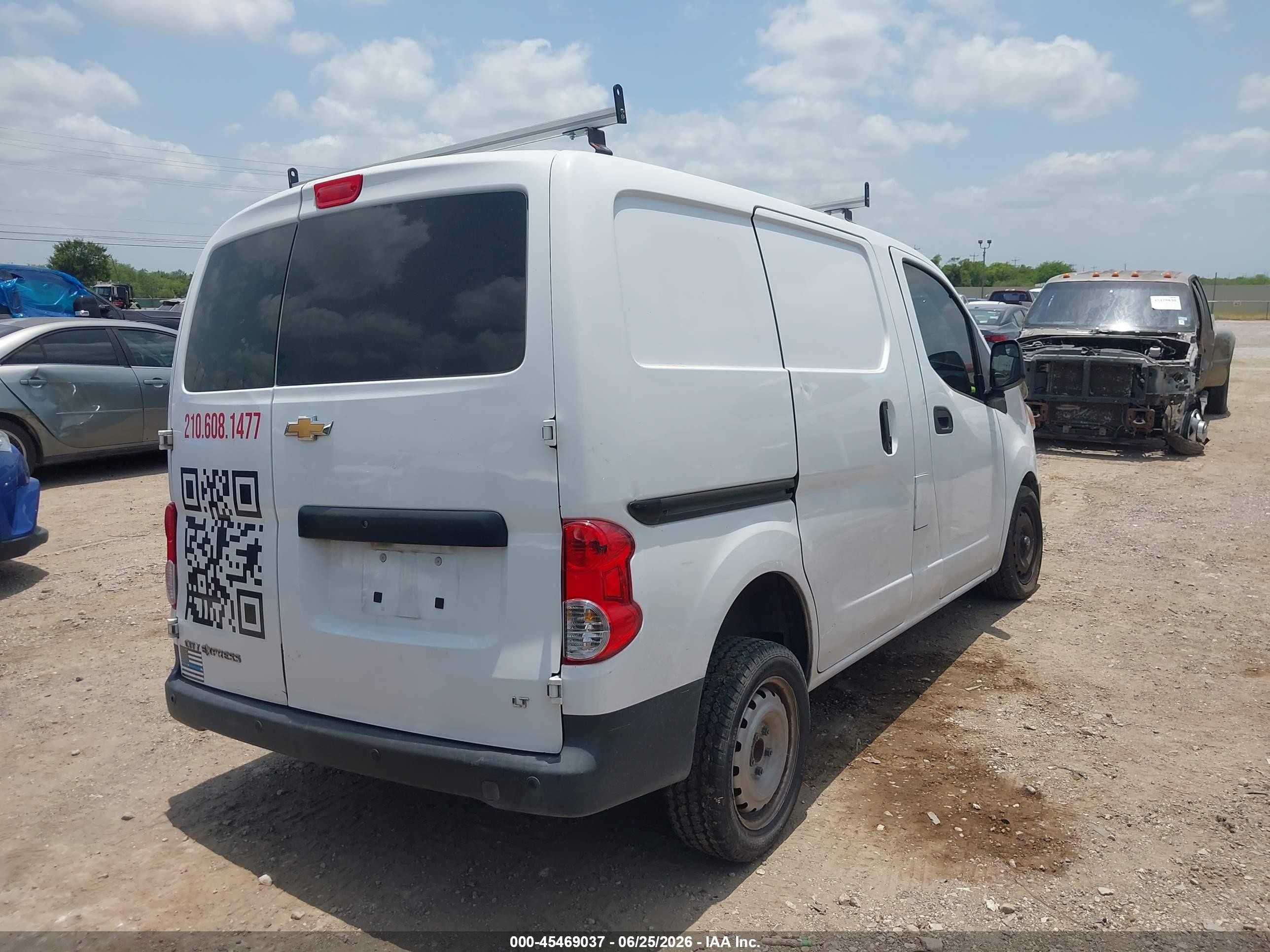 2015 Chevrolet City Express 1lt White vin: 3N63M0ZN5FK734874