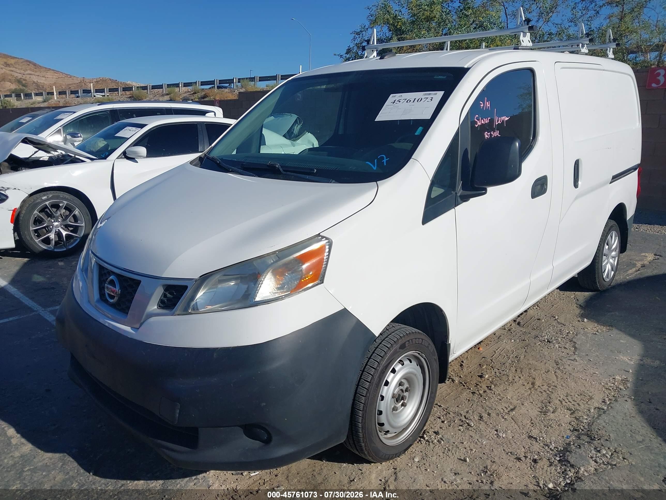 2015 Nissan Nv200 Sv White vin: 3N6CM0KN5FK703621