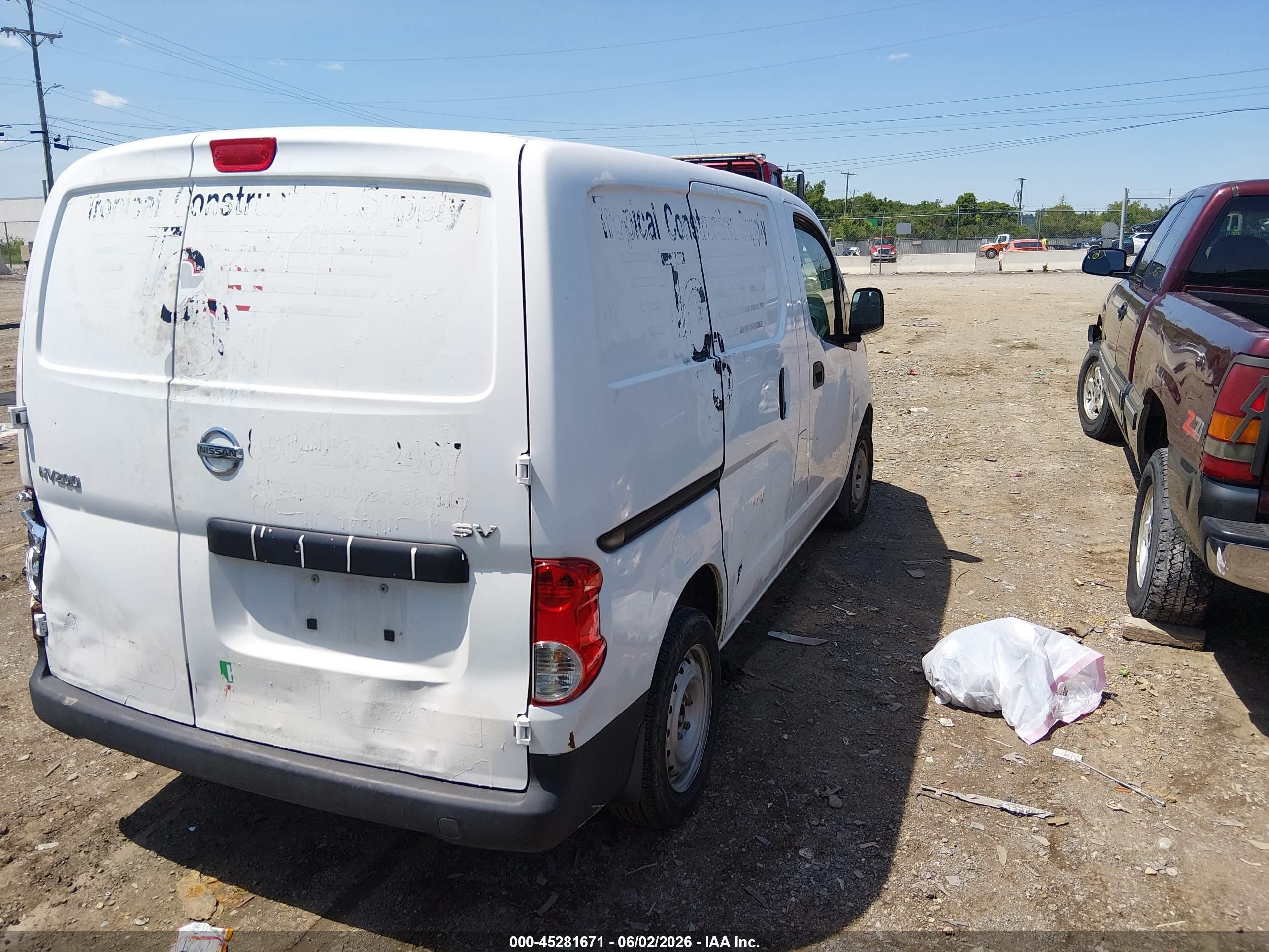 2014 Nissan Nv200 Sv White vin: 3N6CM0KN7EK697965