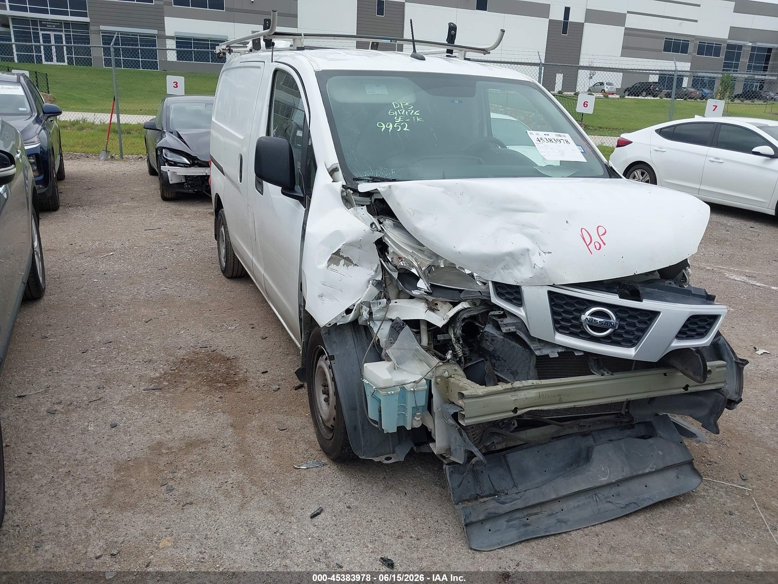 2015 Nissan Nv200 S/sv White vin: 3N6CM0KN9FK719952