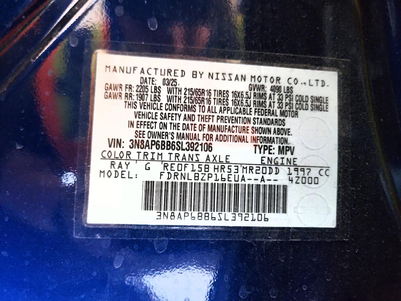 2025 Nissan Kicks S Blue vin: 3N8AP6BB6SL392106