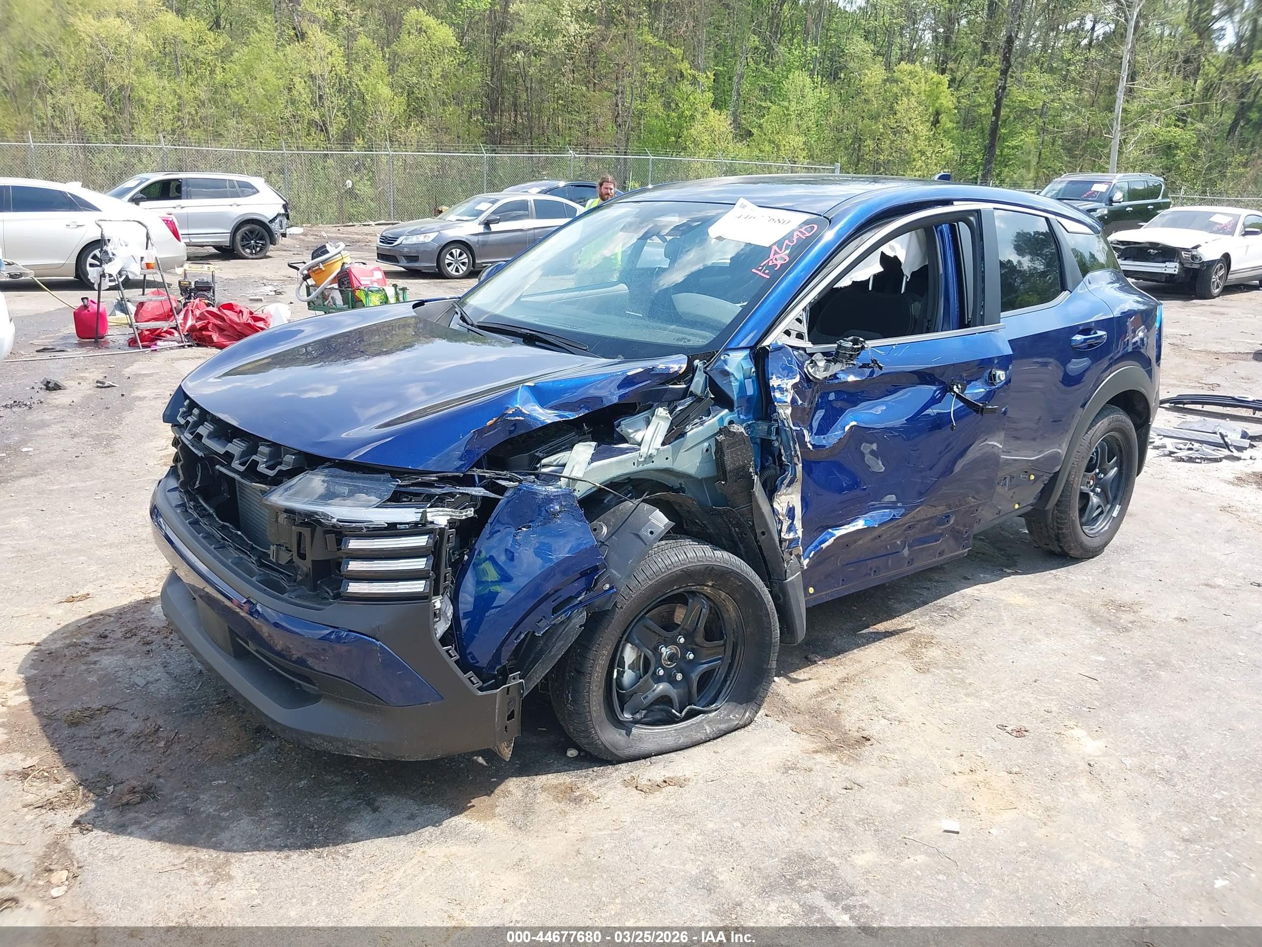 2025 Nissan Kicks Sv Fwd Синий vin: 3N8AP6CA9SL418414