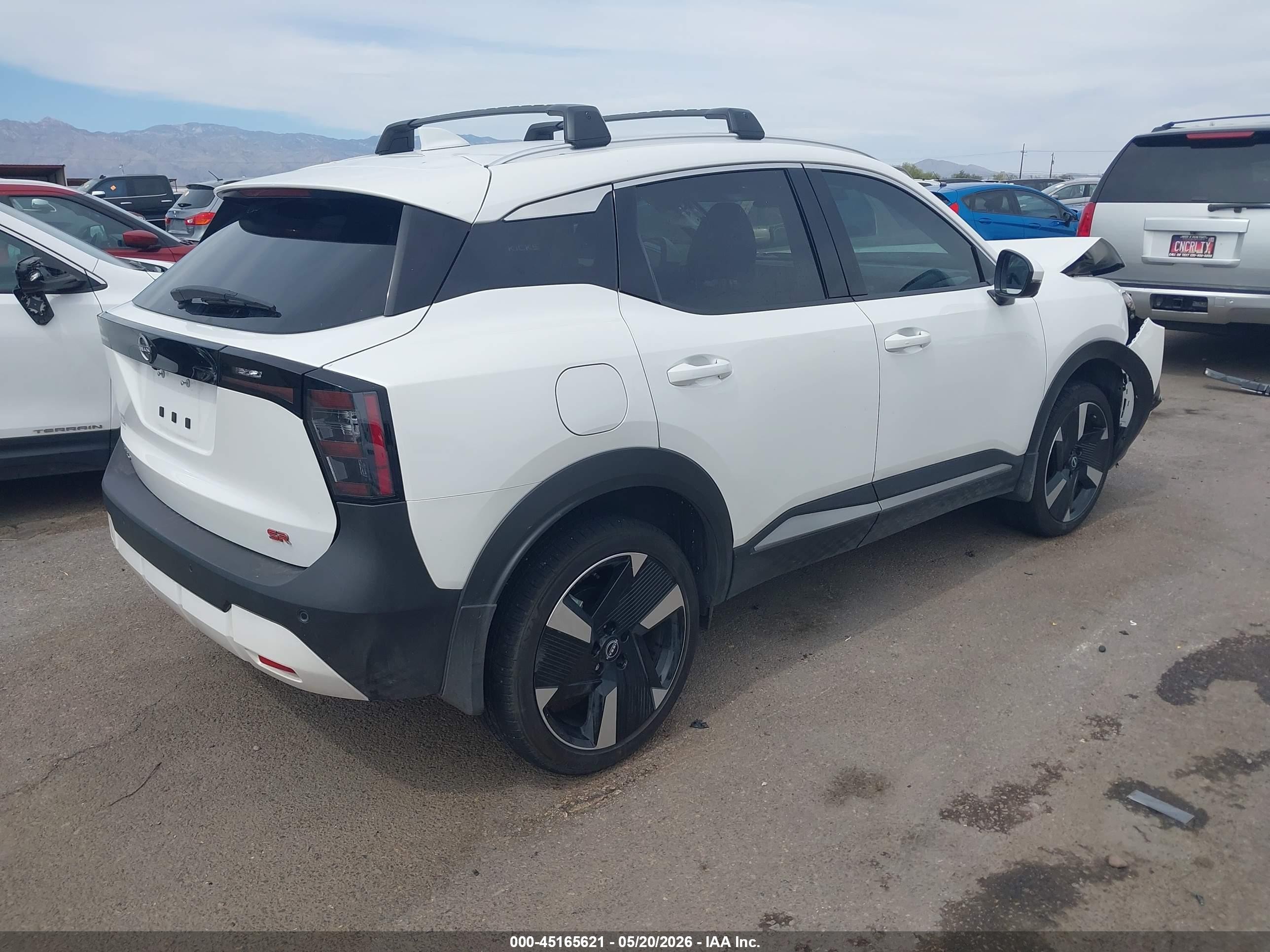 2025 Nissan Kicks Sr Fwd Белый vin: 3N8AP6DA0SL406490
