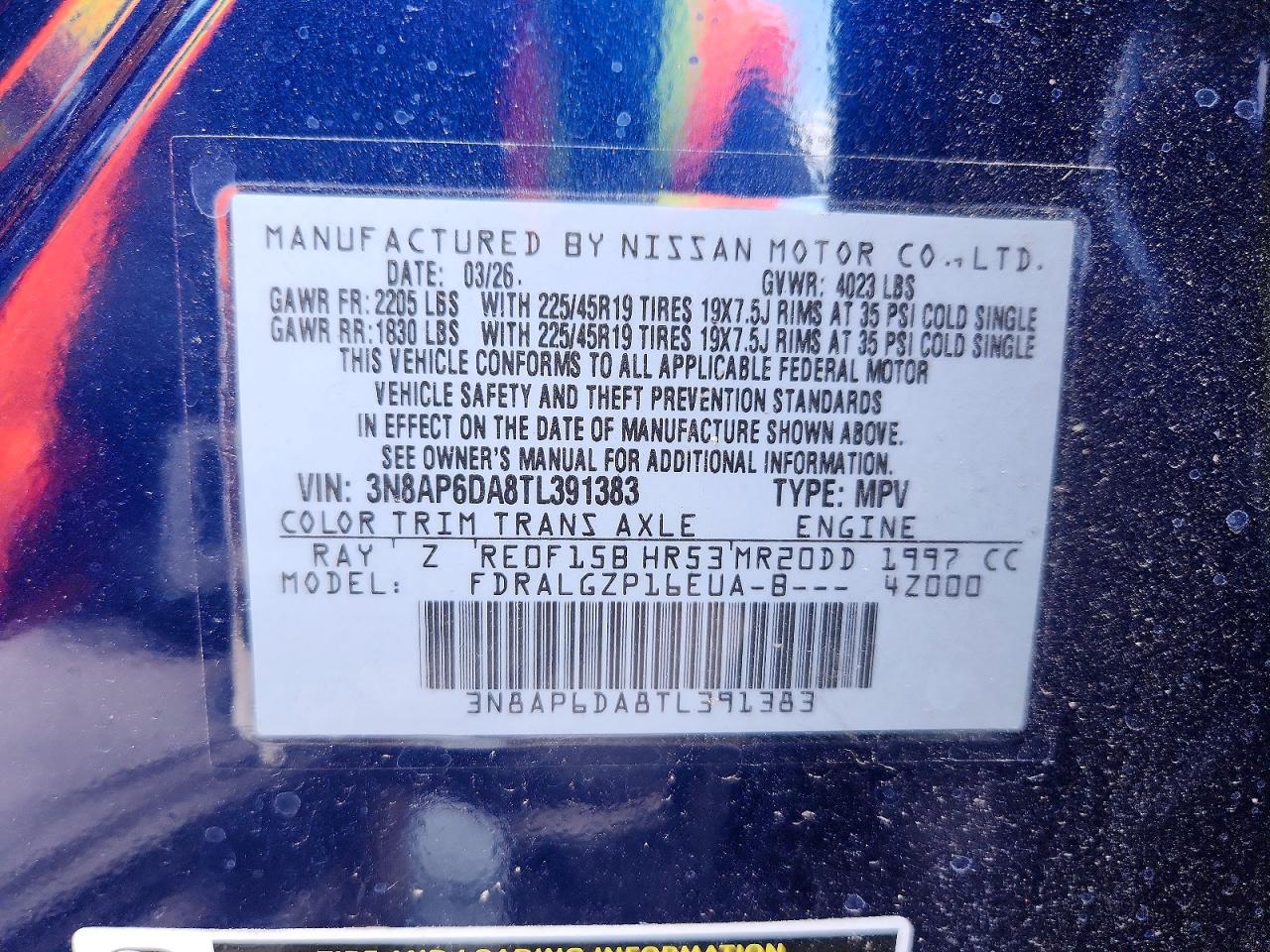 2026 Nissan Kicks Sr Blue vin: 3N8AP6DA8TL391383