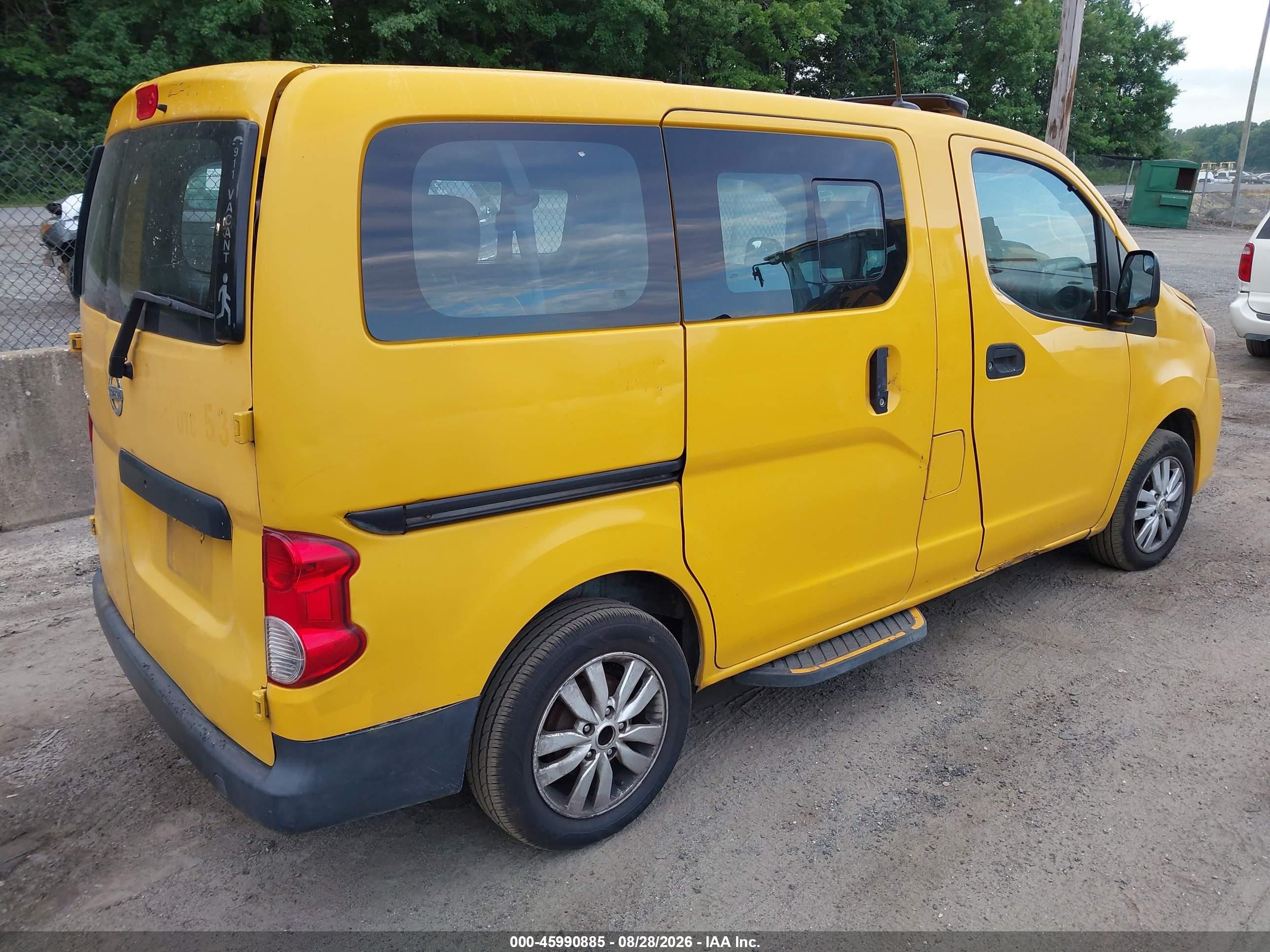 2014 Nissan Nv200 Taxi Yellow vin: 3N8CM0JT0EK690542