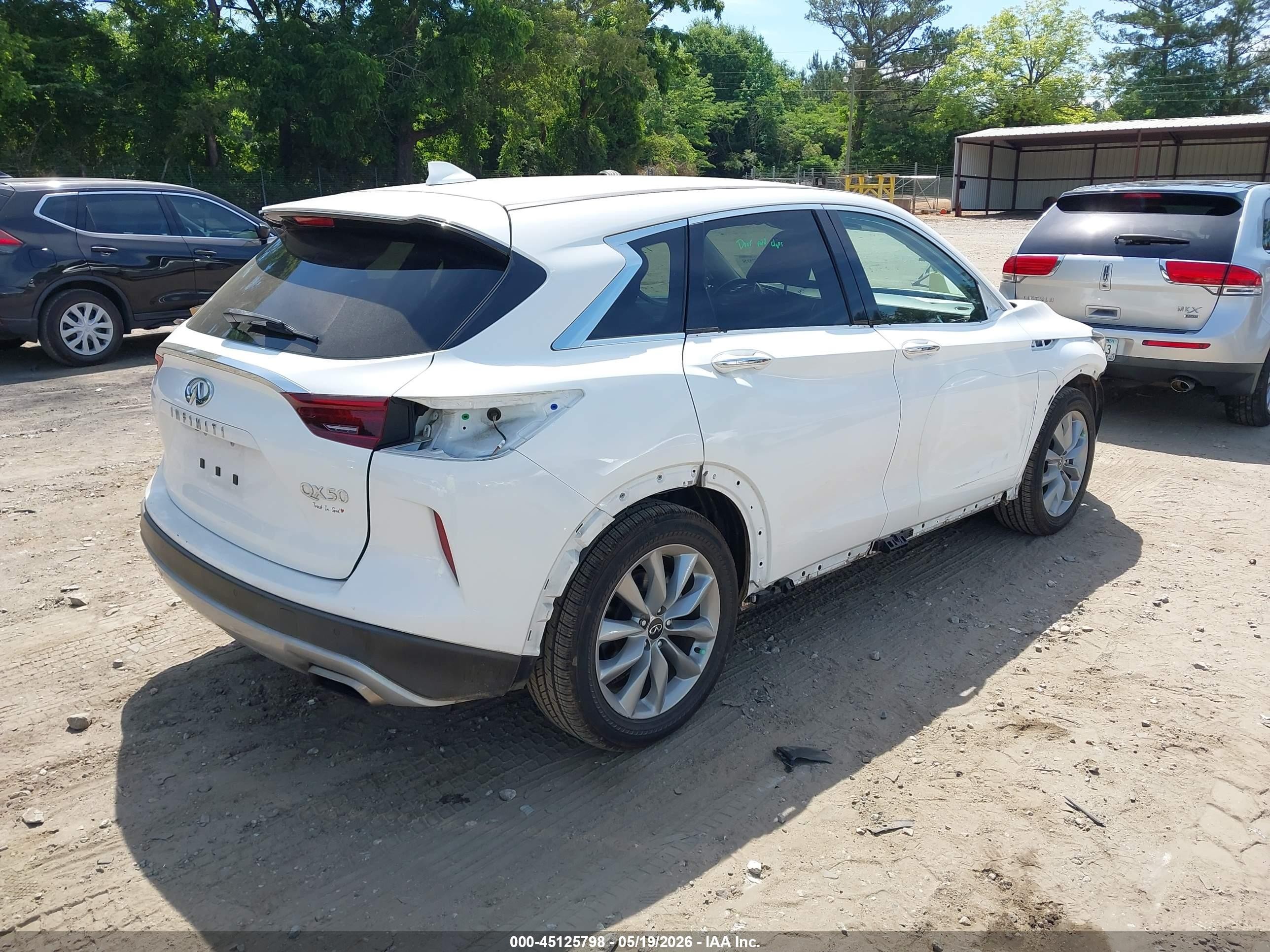 2022 Infiniti Qx50 Pure White vin: 3PCAJ5AA4NF119751