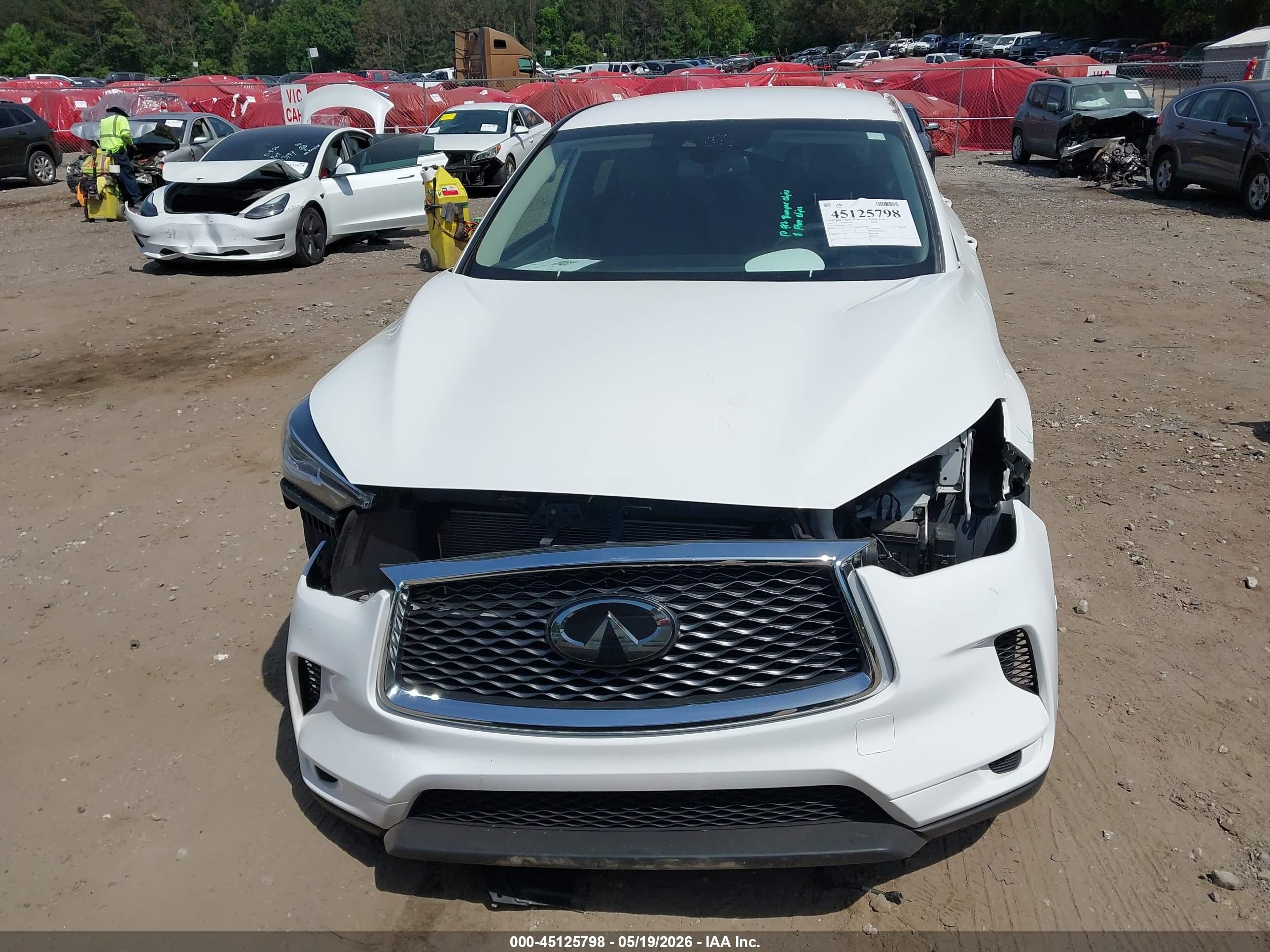 2022 Infiniti Qx50 Pure White vin: 3PCAJ5AA4NF119751