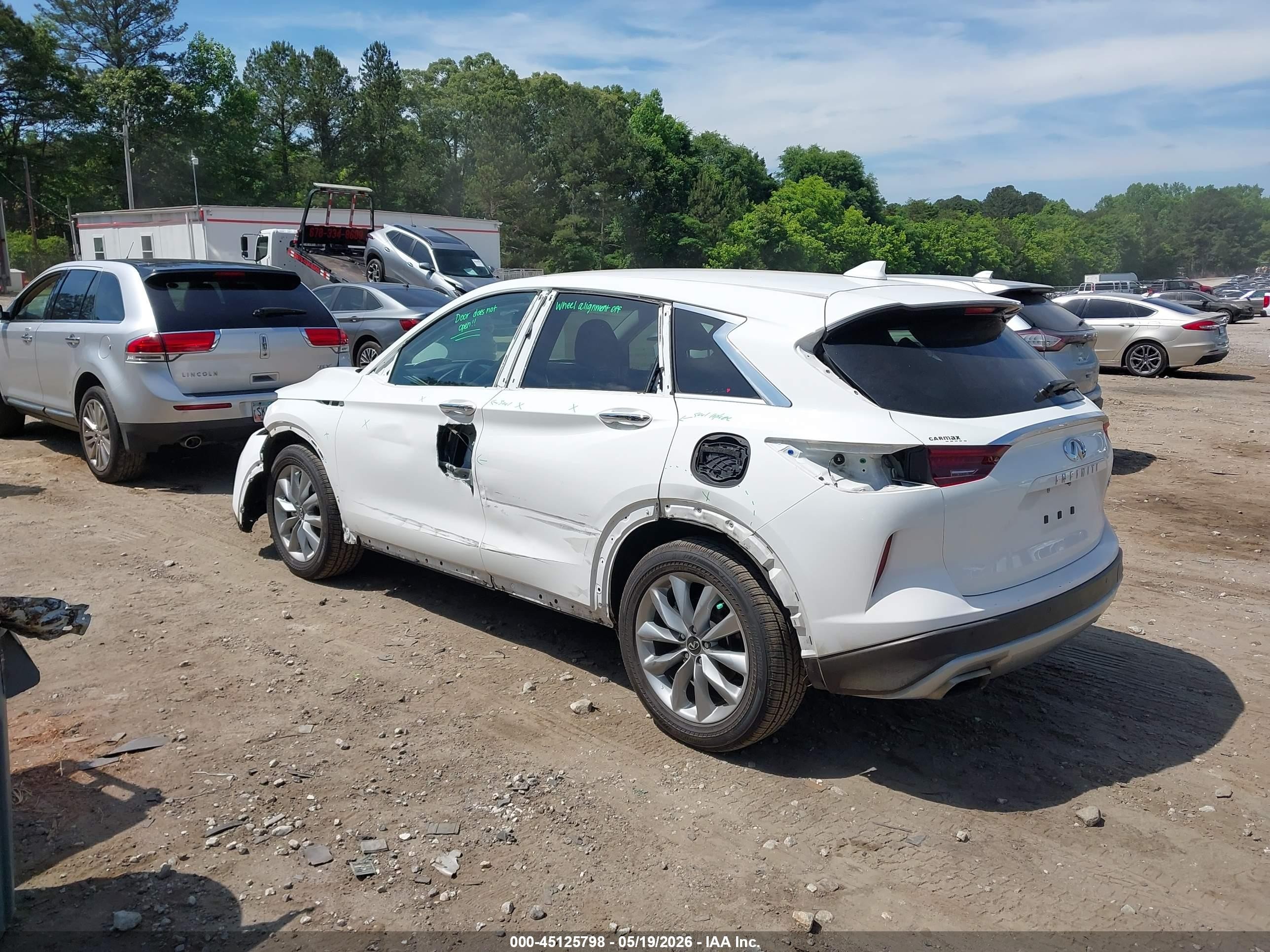 2022 Infiniti Qx50 Pure White vin: 3PCAJ5AA4NF119751