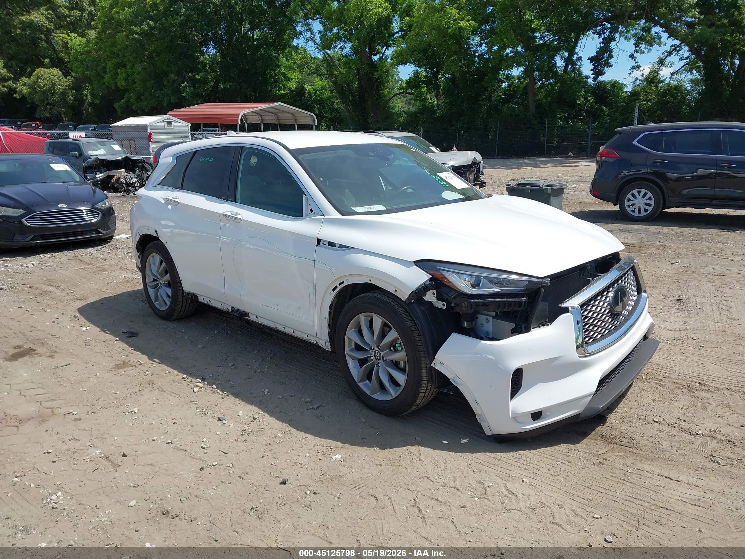 2022 Infiniti Qx50 Pure White vin: 3PCAJ5AA4NF119751