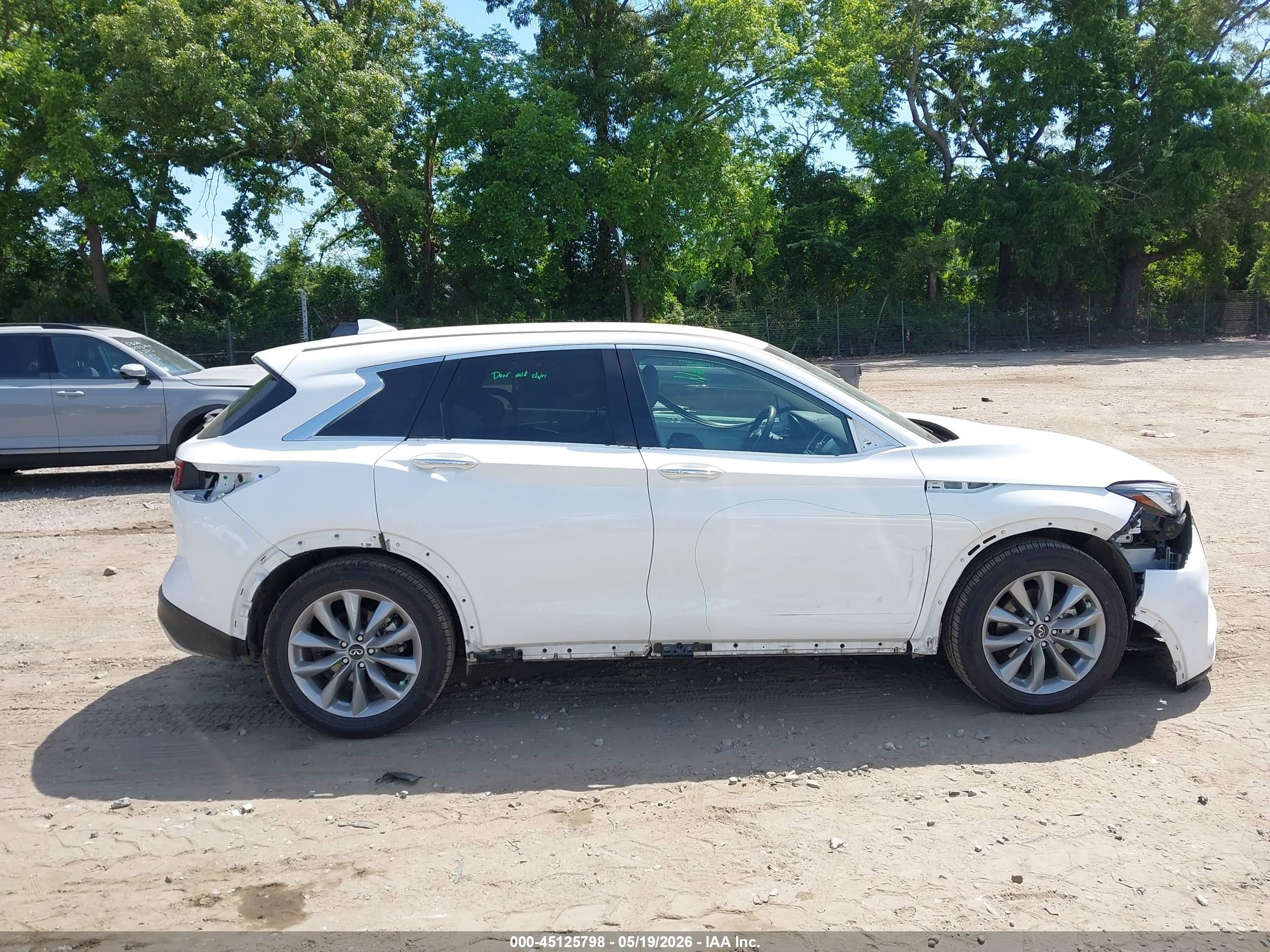 2022 Infiniti Qx50 Pure White vin: 3PCAJ5AA4NF119751