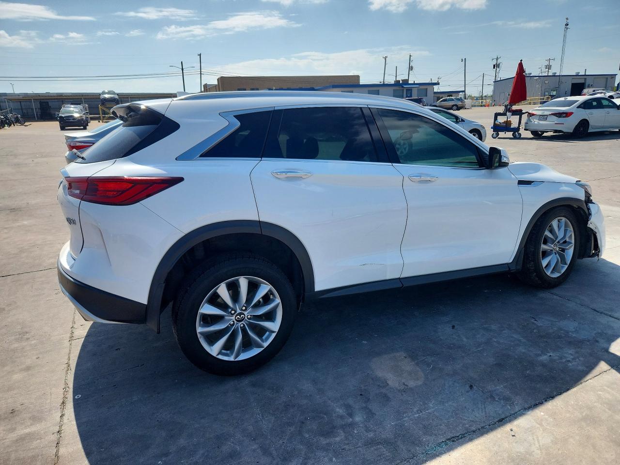 2022 Infiniti Qx50 Luxe White vin: 3PCAJ5BA1NF111685
