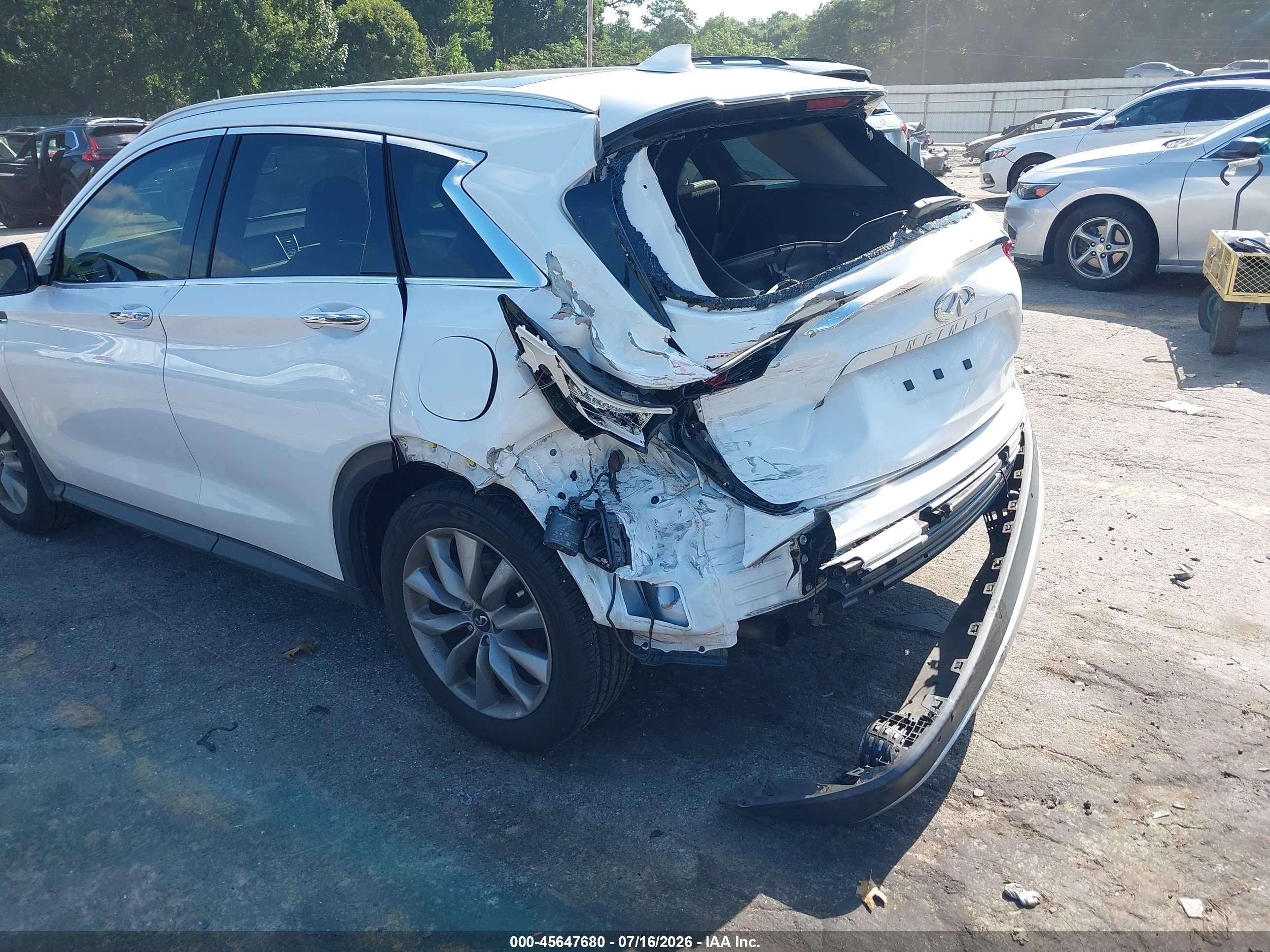 2021 Infiniti Qx50 Luxe White vin: 3PCAJ5BA7MF109003