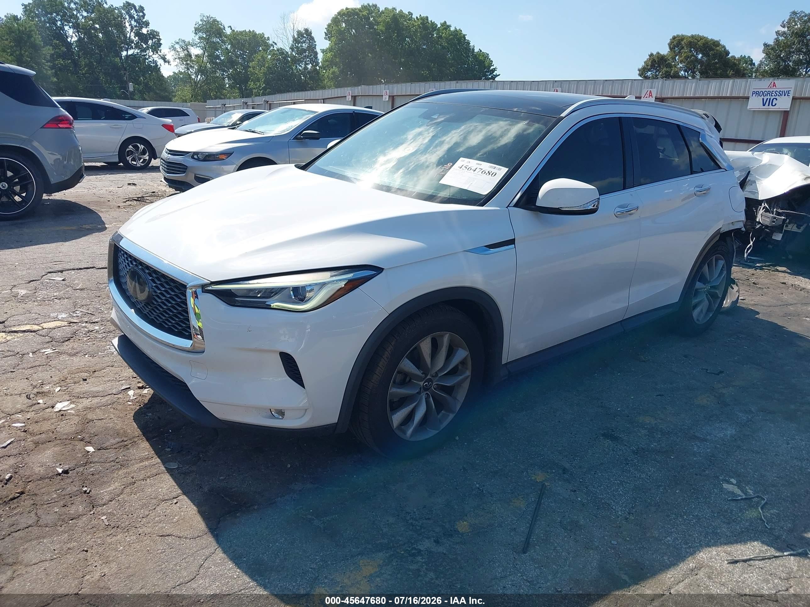 2021 Infiniti Qx50 Luxe White vin: 3PCAJ5BA7MF109003