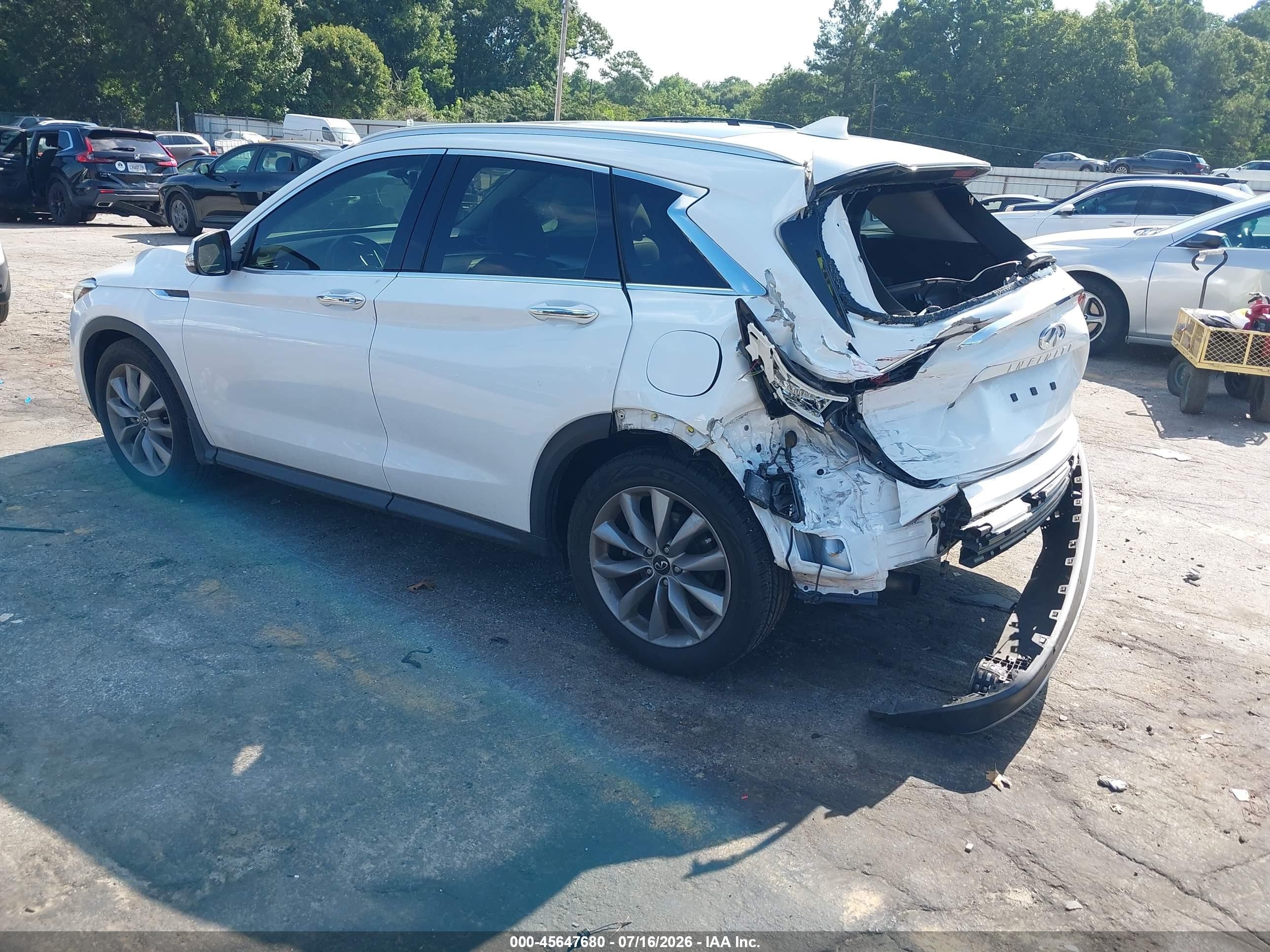 2021 Infiniti Qx50 Luxe White vin: 3PCAJ5BA7MF109003