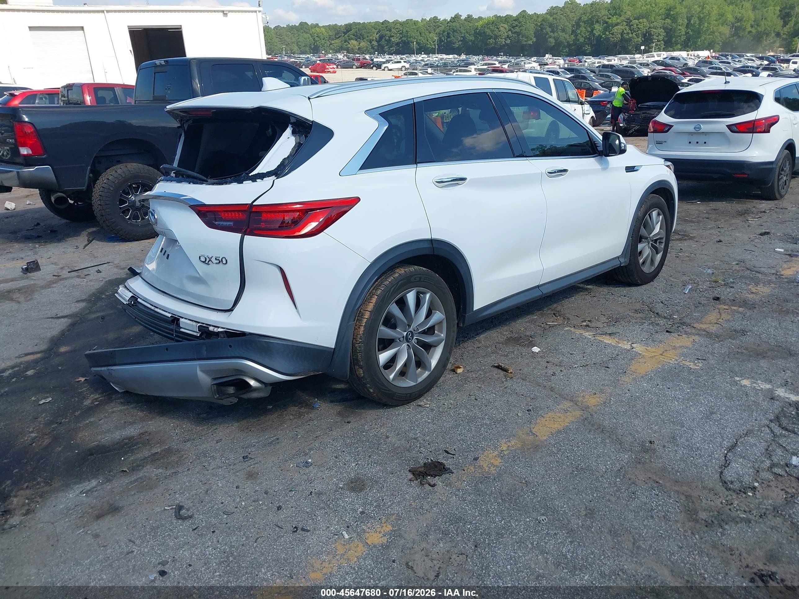 2021 Infiniti Qx50 Luxe White vin: 3PCAJ5BA7MF109003