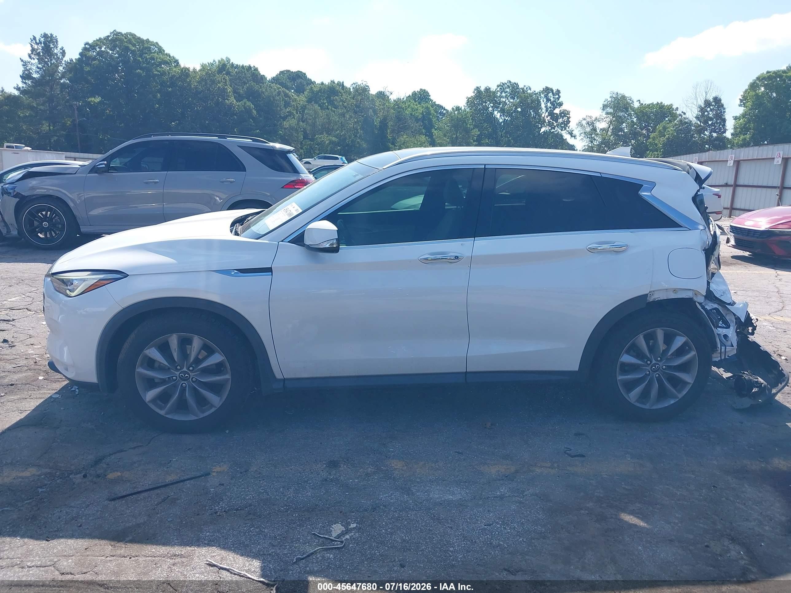 2021 Infiniti Qx50 Luxe White vin: 3PCAJ5BA7MF109003