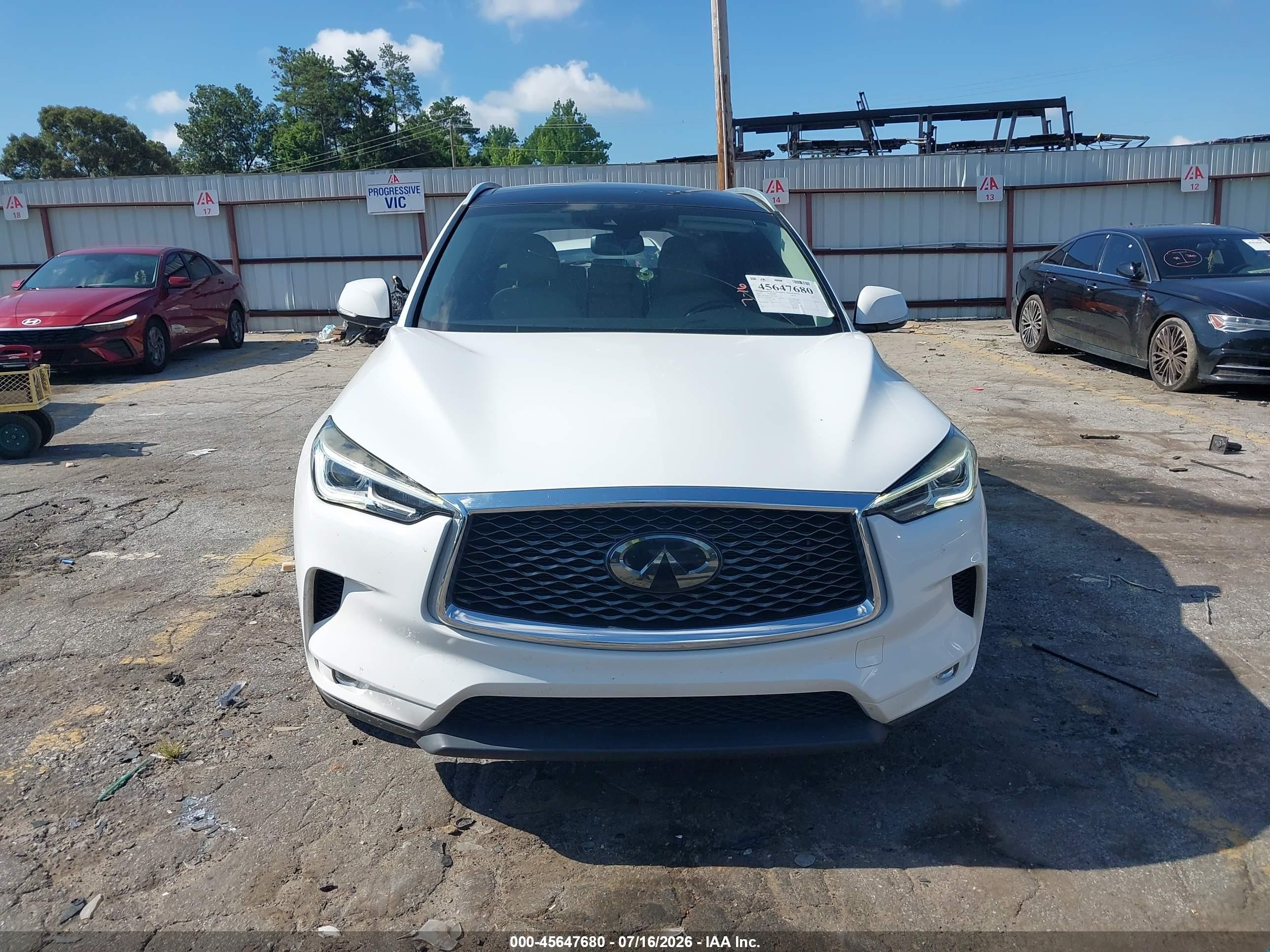 2021 Infiniti Qx50 Luxe White vin: 3PCAJ5BA7MF109003