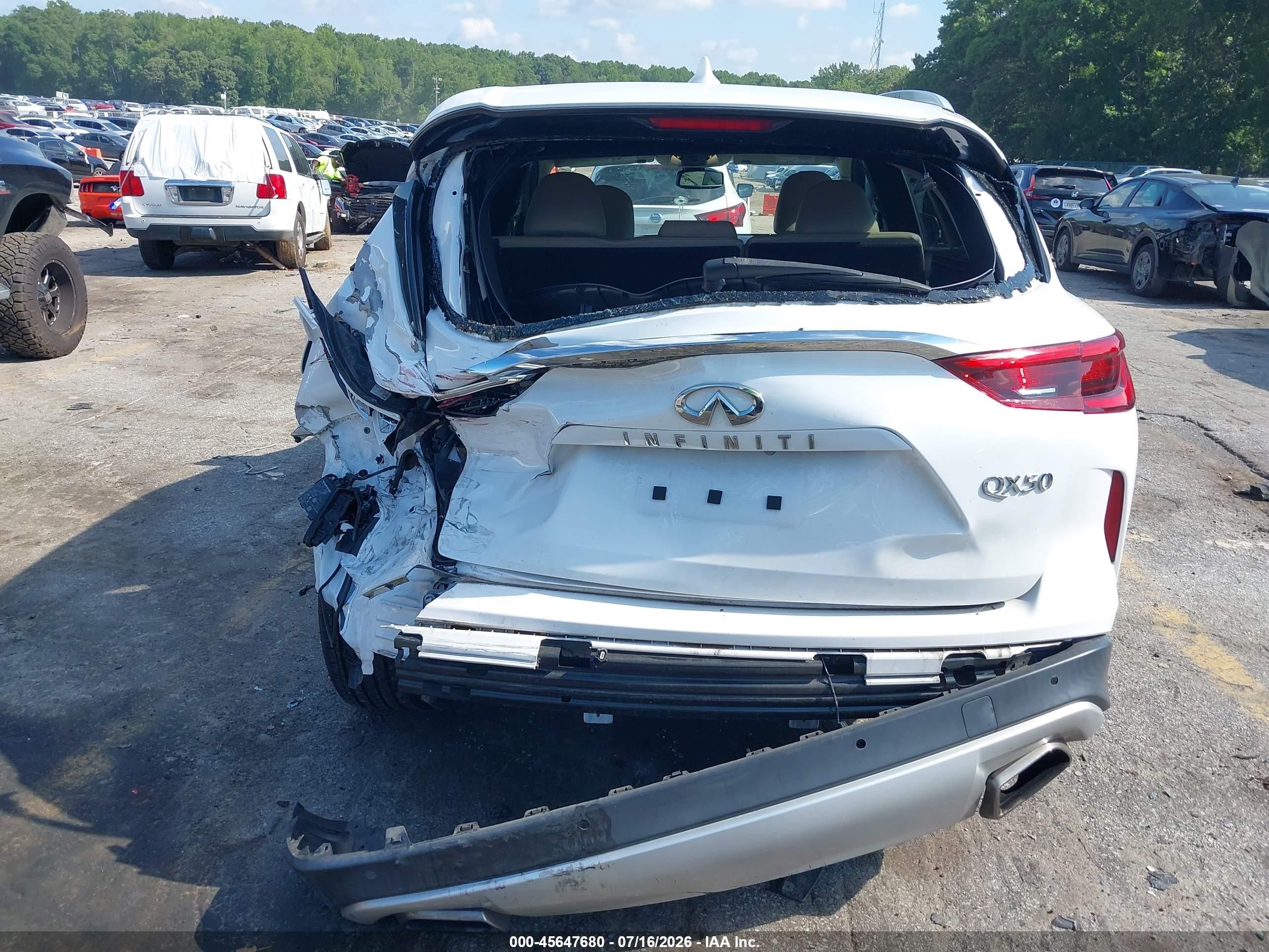 2021 Infiniti Qx50 Luxe White vin: 3PCAJ5BA7MF109003