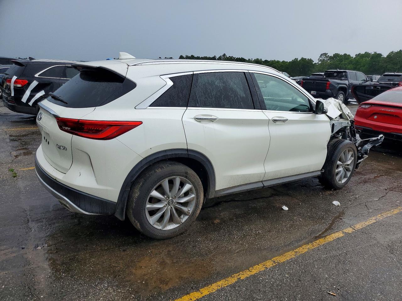2021 Infiniti Qx50 Luxe White vin: 3PCAJ5BA8MF122388