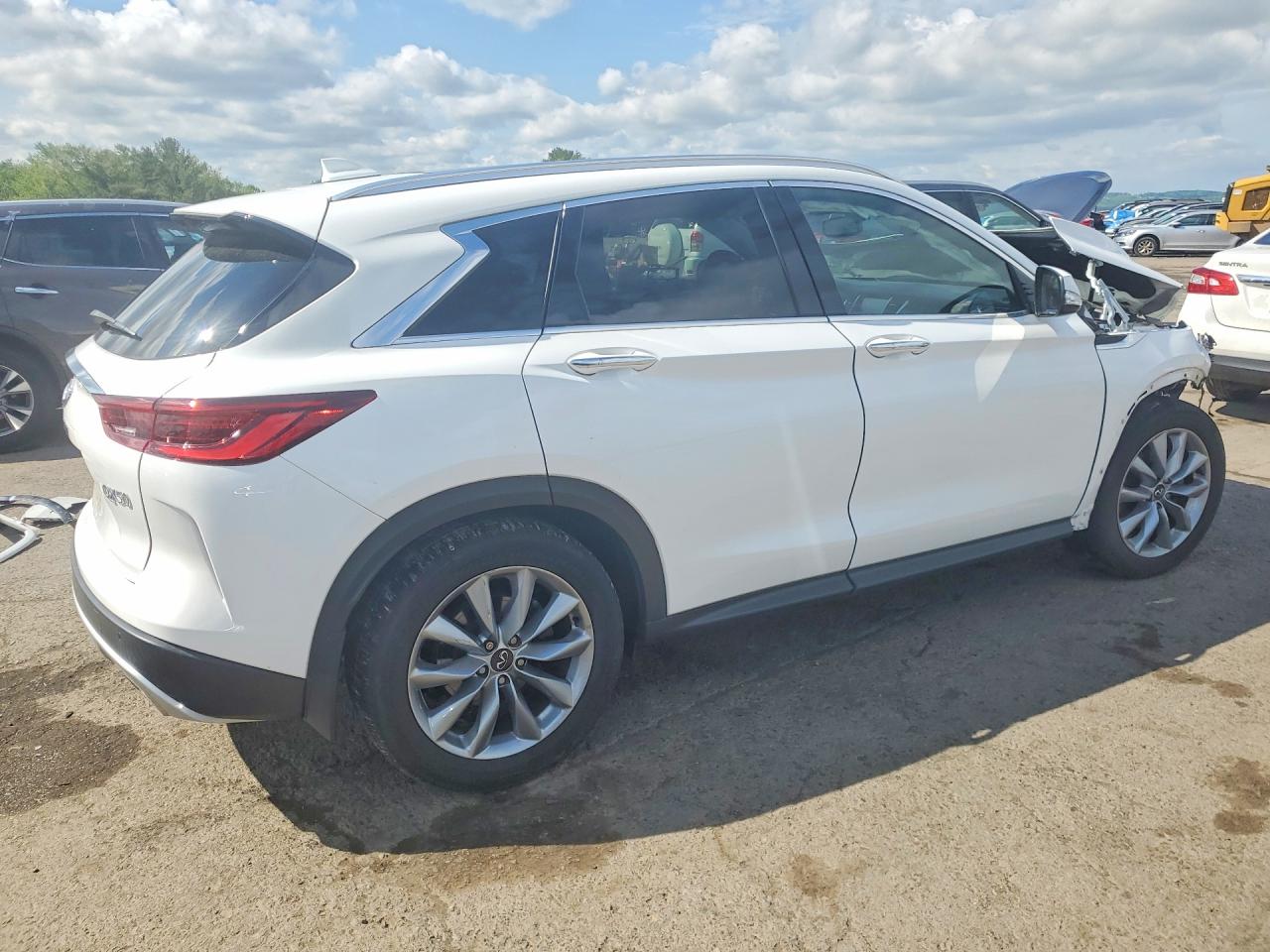 2022 Infiniti Qx50 Luxe White vin: 3PCAJ5BB3NF119957