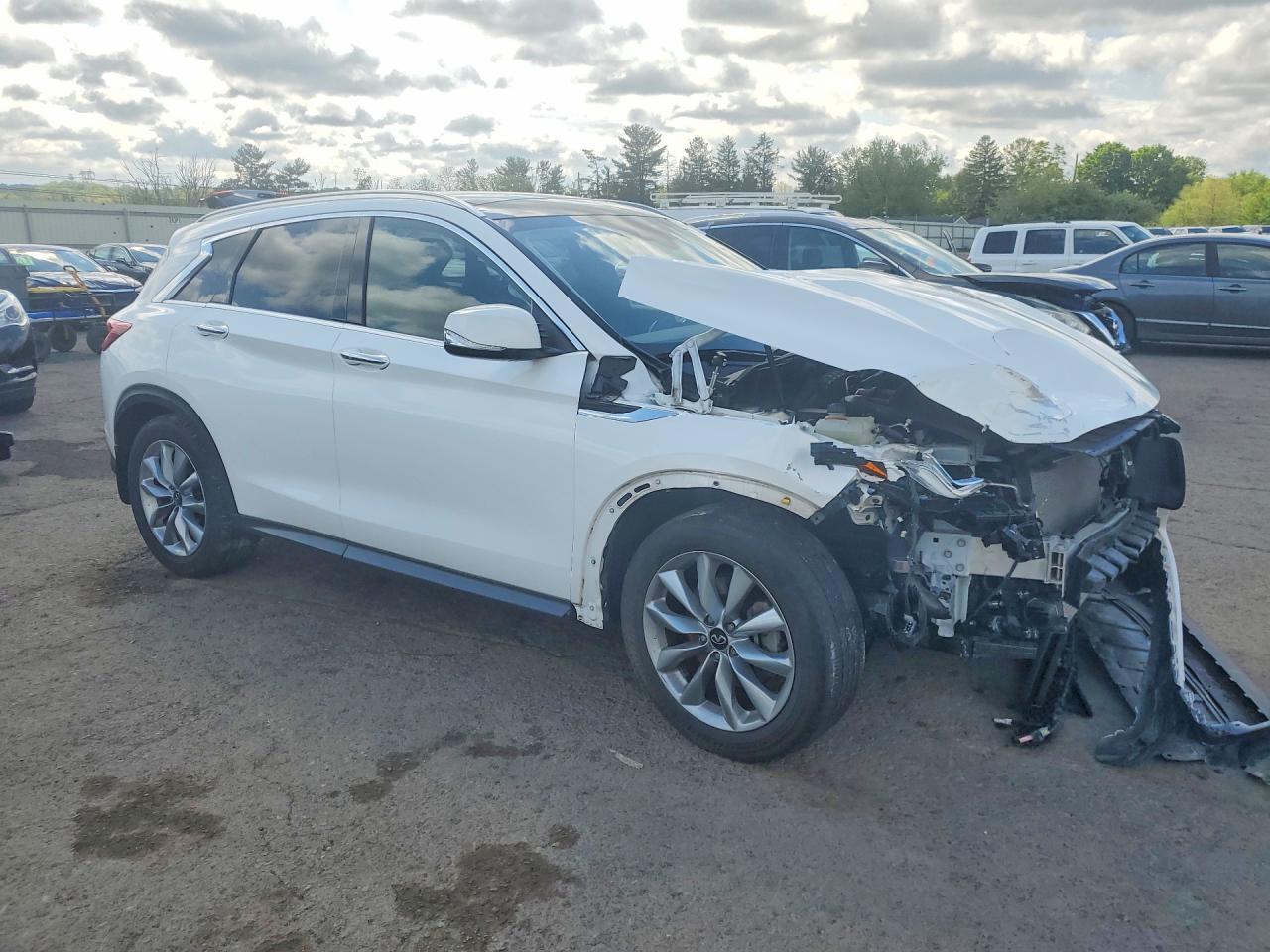 2022 Infiniti Qx50 Luxe White vin: 3PCAJ5BB3NF119957