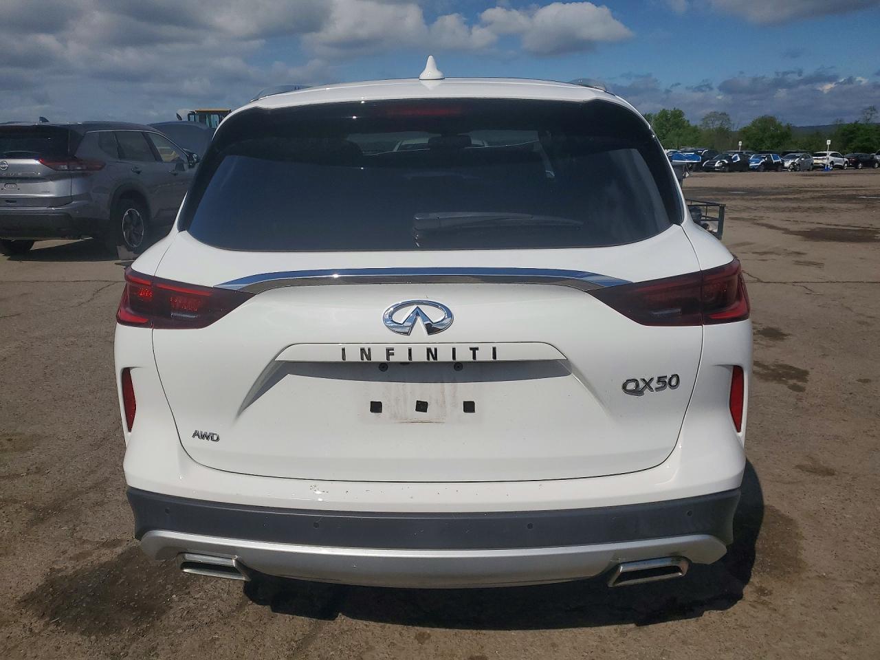 2022 Infiniti Qx50 Luxe White vin: 3PCAJ5BB3NF119957