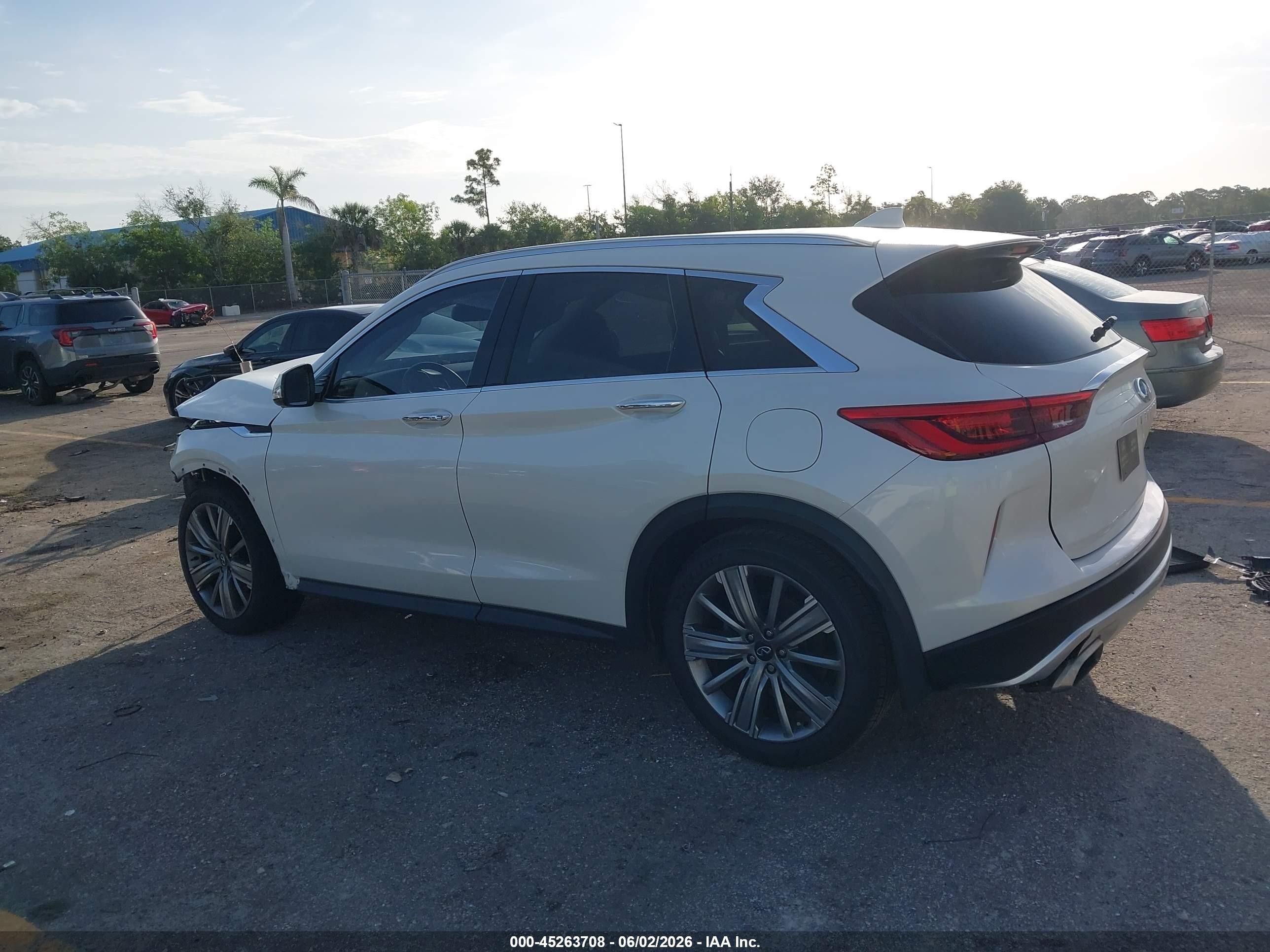 2021 Infiniti Qx50 Sensory White vin: 3PCAJ5CA9MF111768