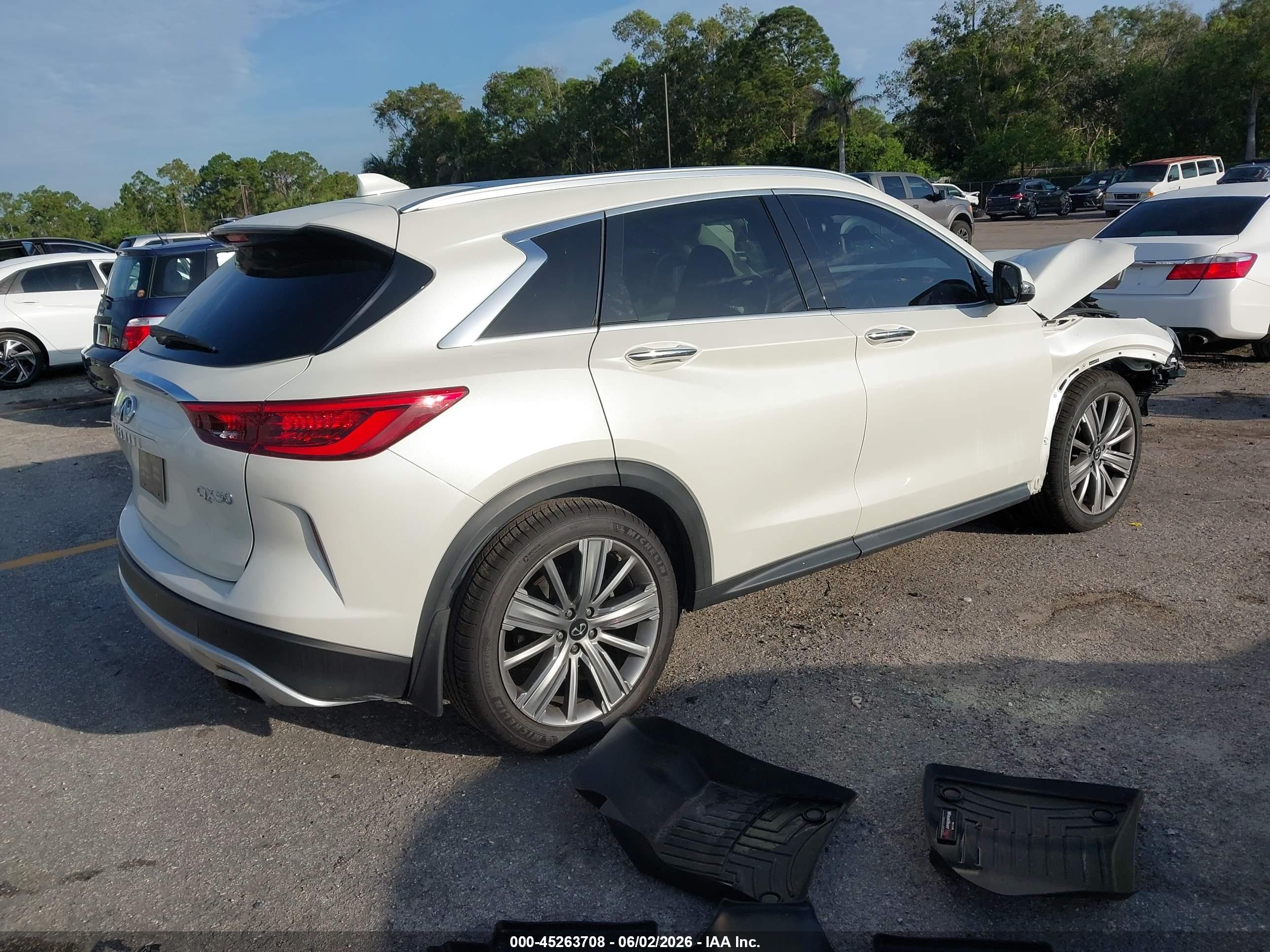 2021 Infiniti Qx50 Sensory White vin: 3PCAJ5CA9MF111768