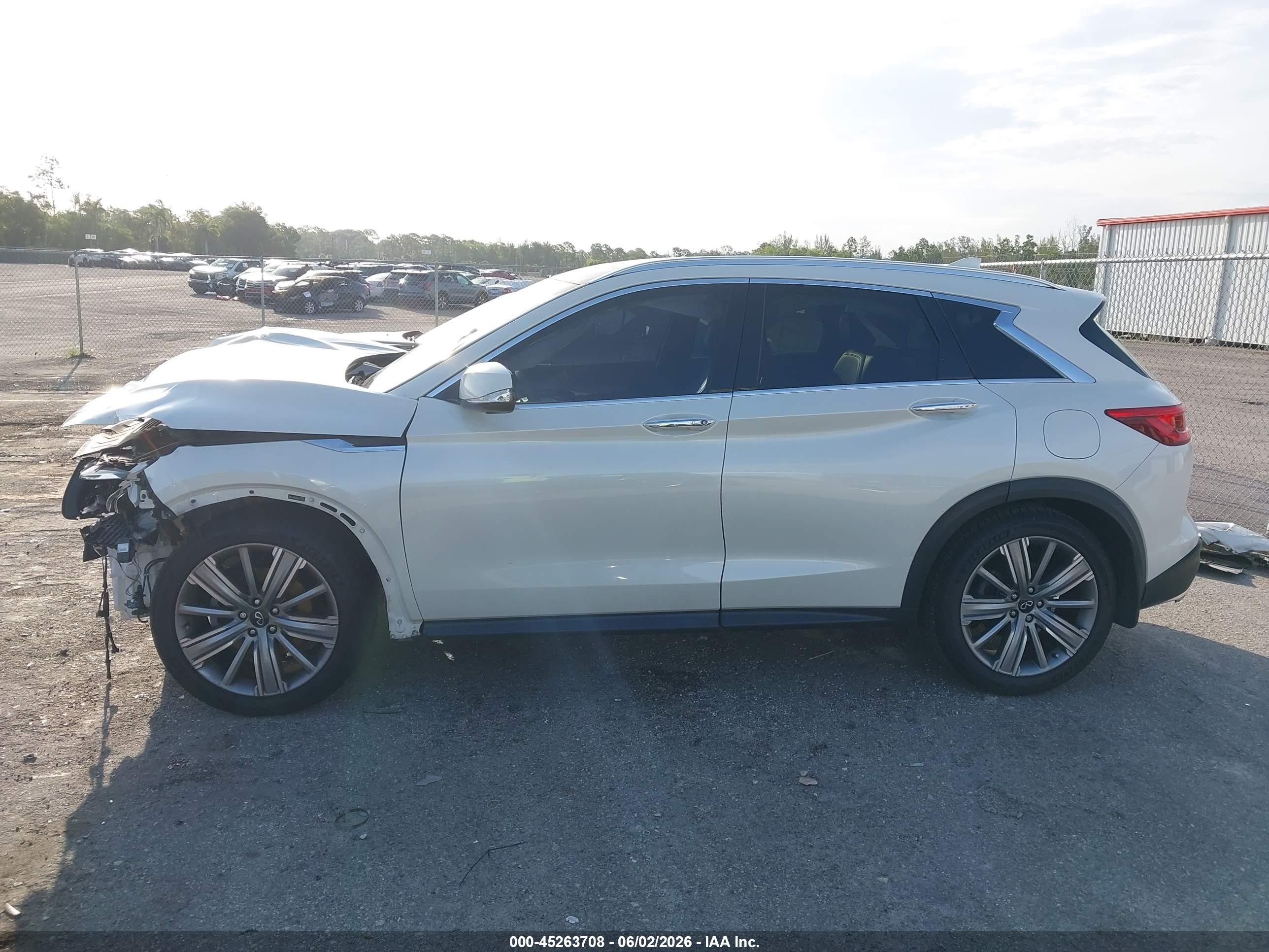 2021 Infiniti Qx50 Sensory White vin: 3PCAJ5CA9MF111768